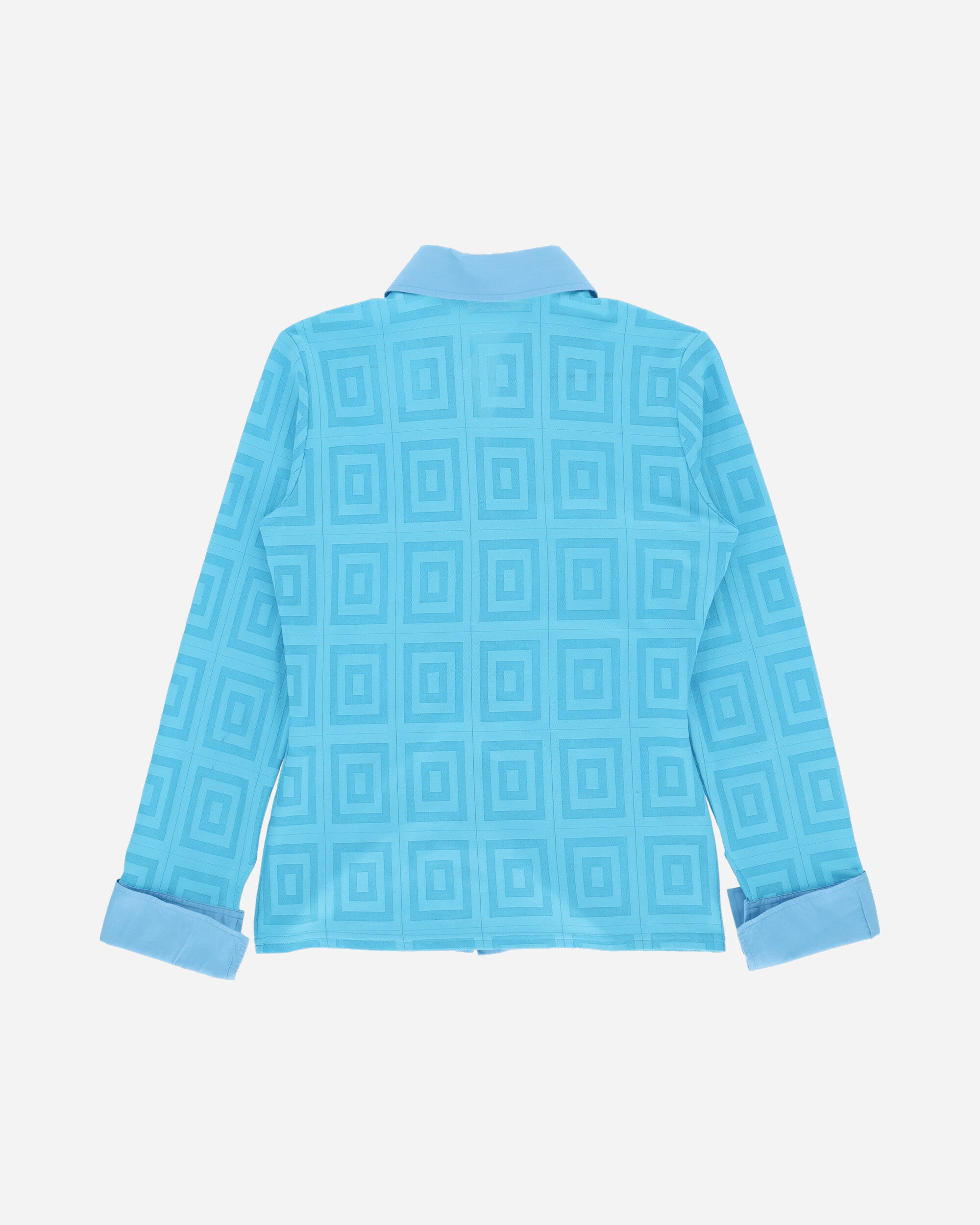 Pezze Vintage Women's Pattern Longsleeve Shirt Sky Blue, view 2