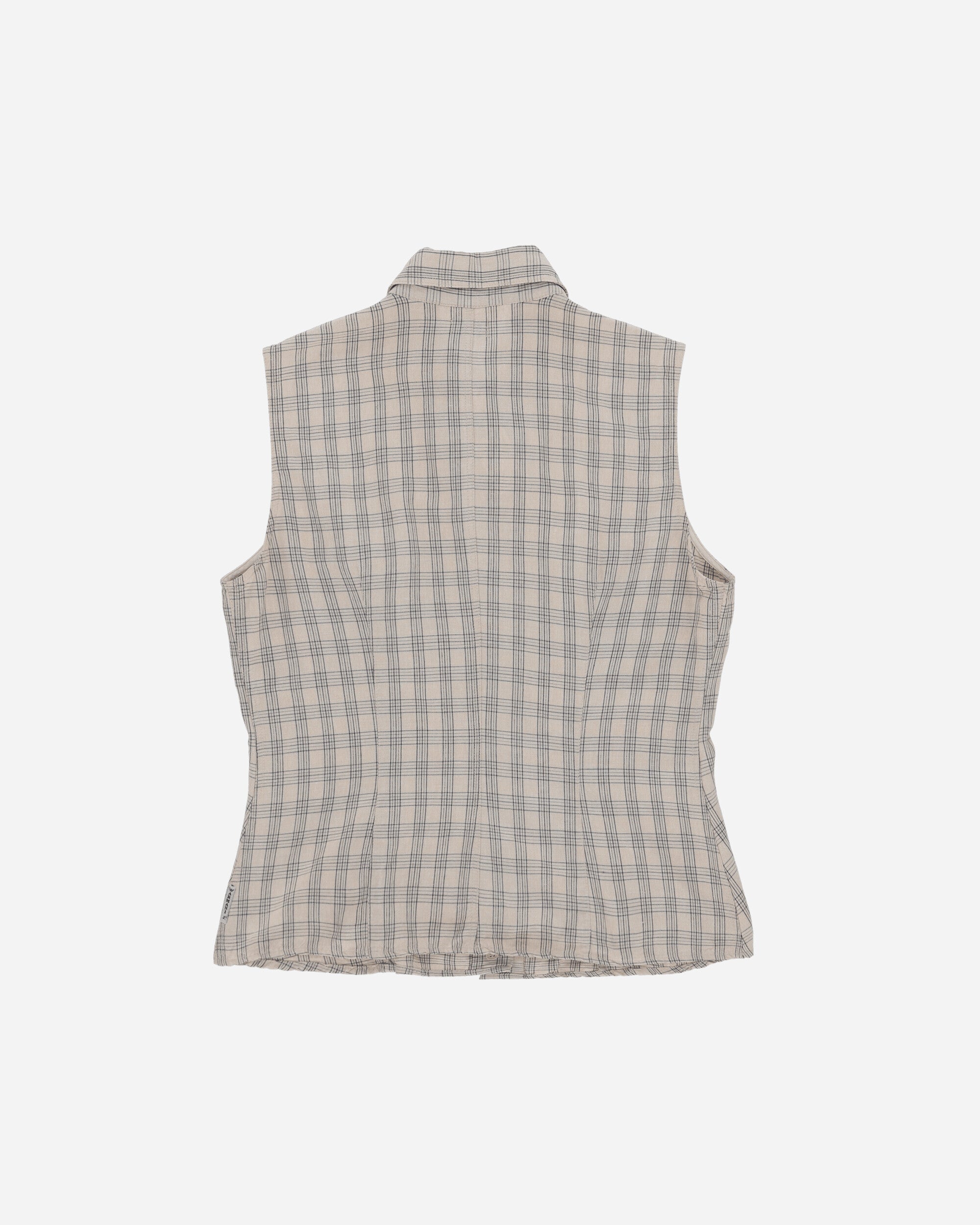 Pezze Vintage Women's Sleeveless Shirt Beige, view 2