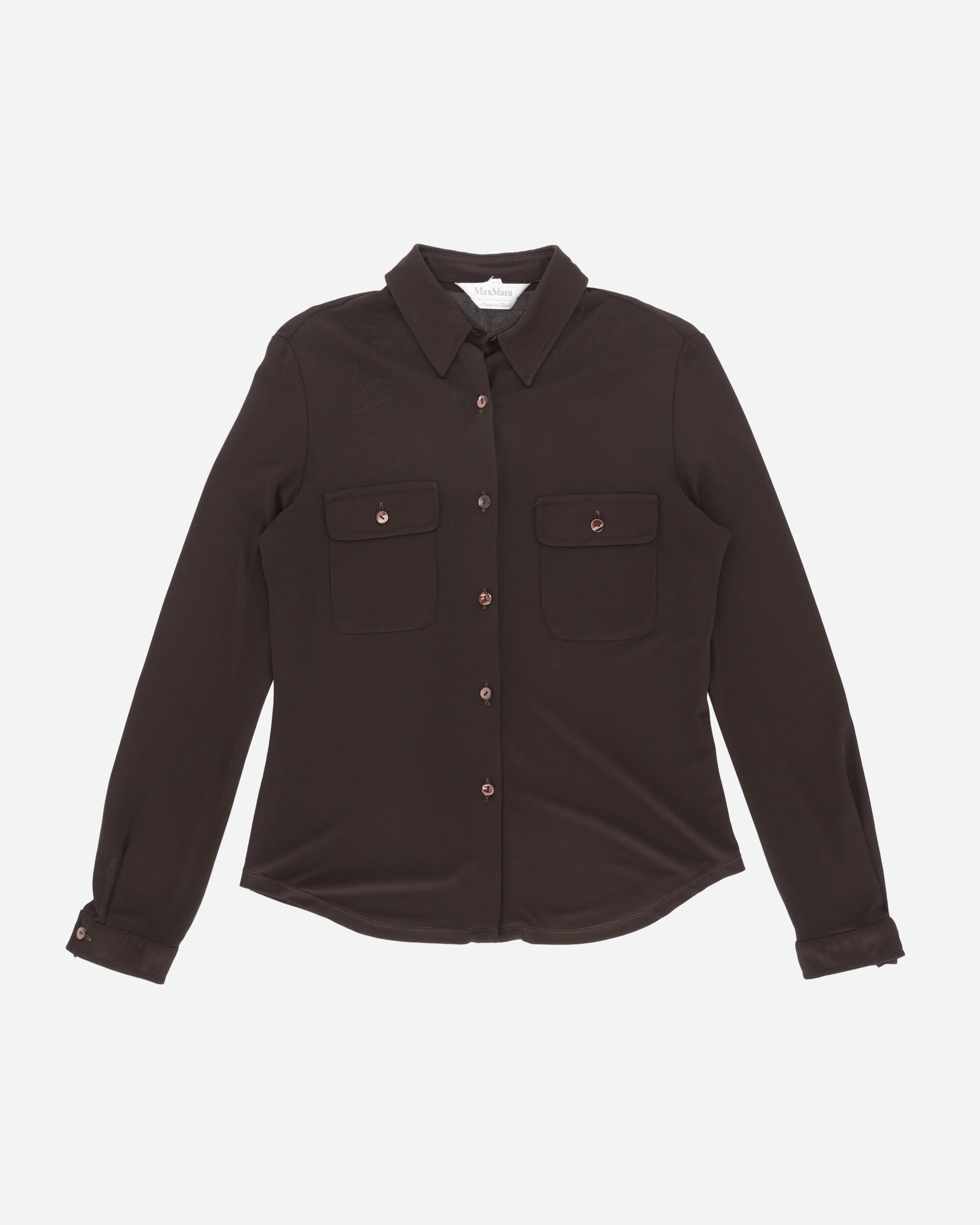 Pezze Vintage Women's Mesh Longsleeve Shirt Brown