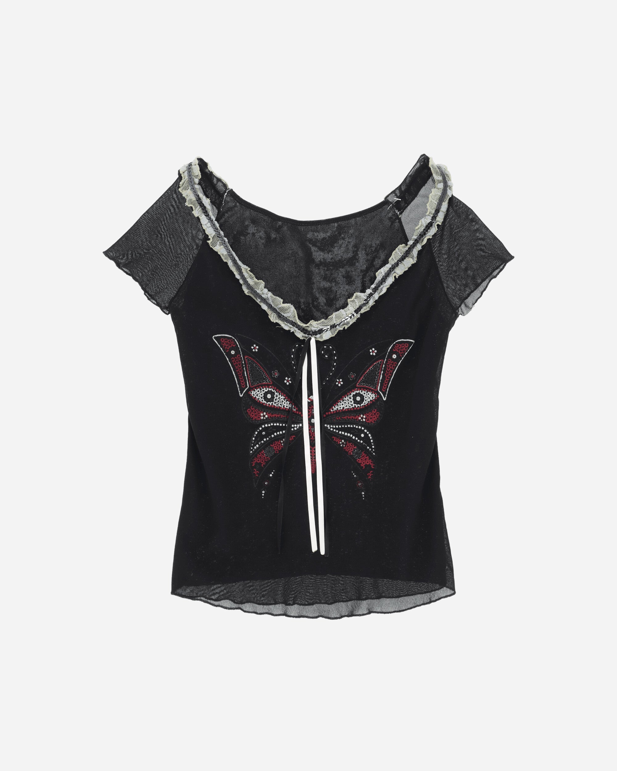 Pezze Vintage Women's Butterfly Top Black