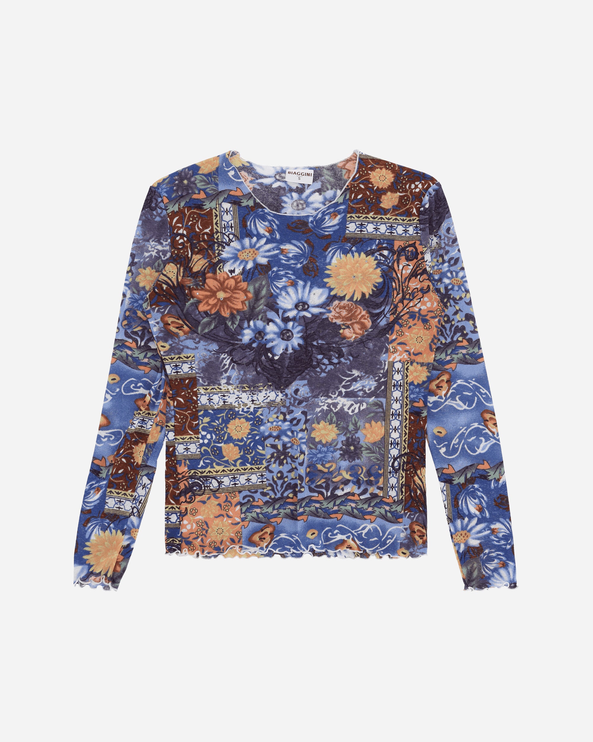 Pezze Vintage Women's Pattern Long Sleeve Top Multicolor