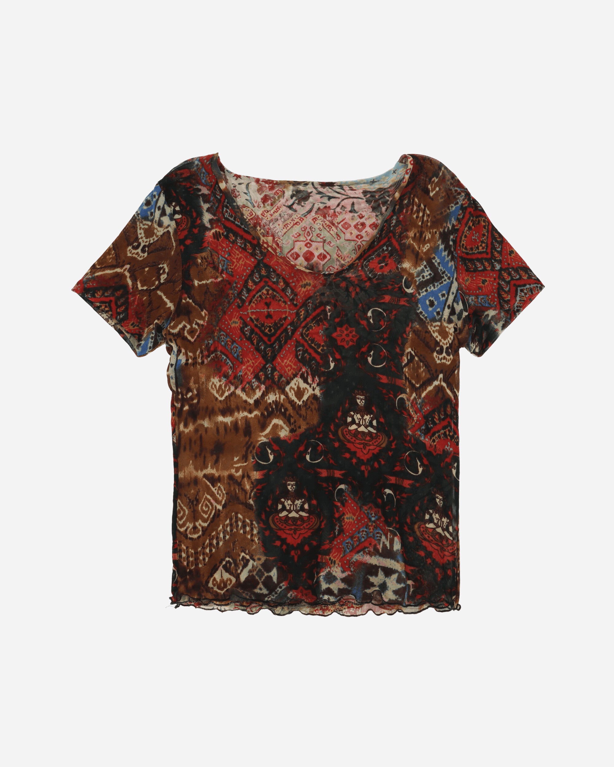 Pezze Vintage Women's Reversible Mesh Top Red