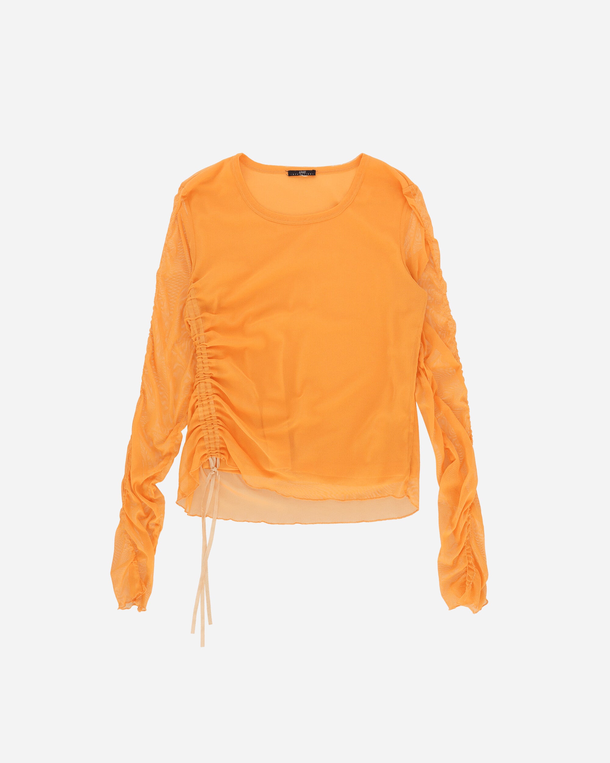 Pezze Vintage Women's Mesh Longsleeve Top Orange