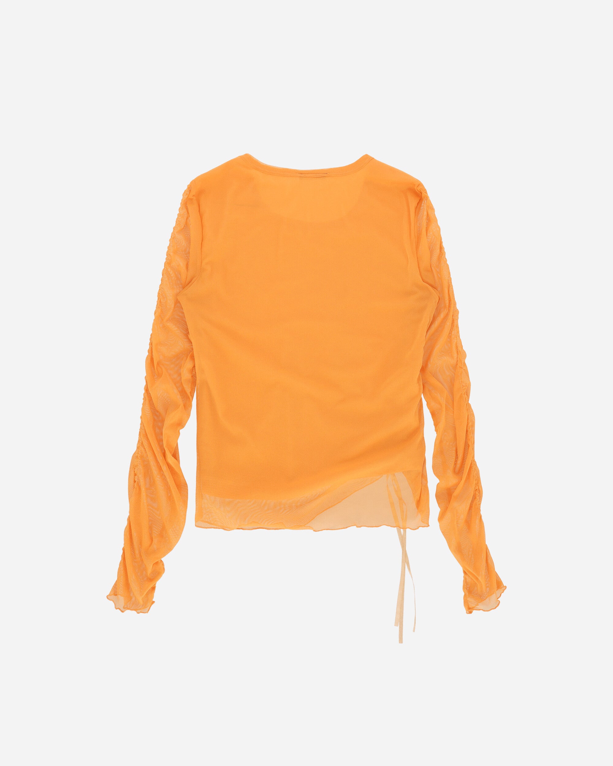 Pezze Vintage Women's Mesh Longsleeve Top Orange, view 2