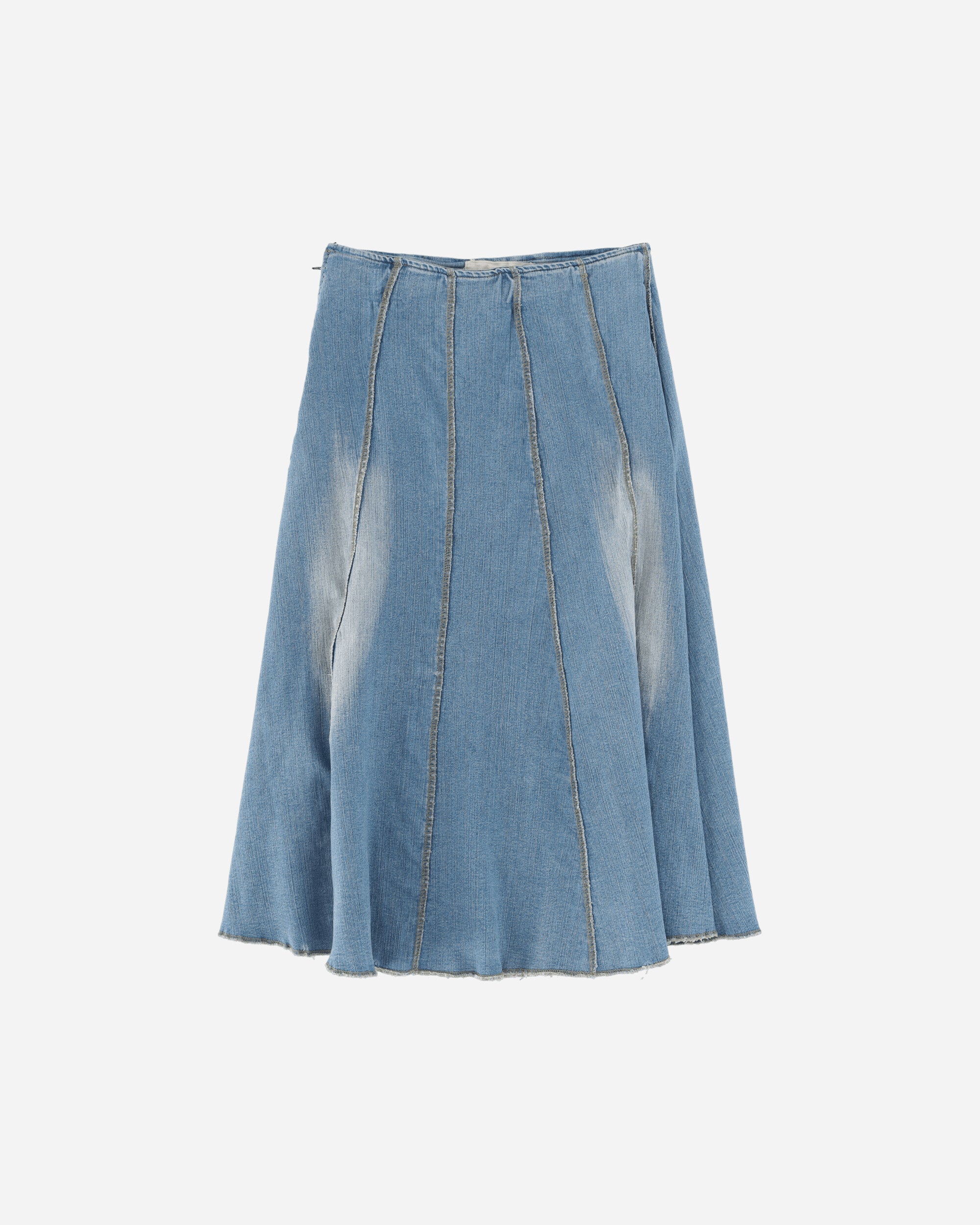 Pezze Vintage Women's Long Denim Skirt Blue