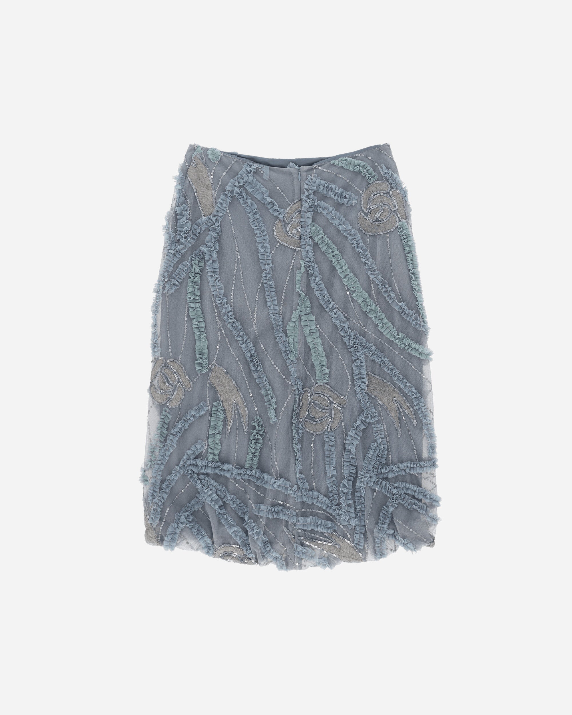 Pezze Vintage Women's Tulle Skirt Light Blue