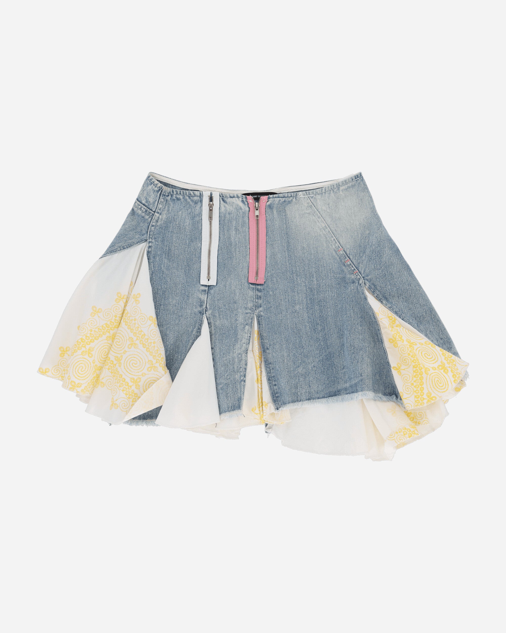 Pezze Vintage Women's Denim Zipper Skirt Blue