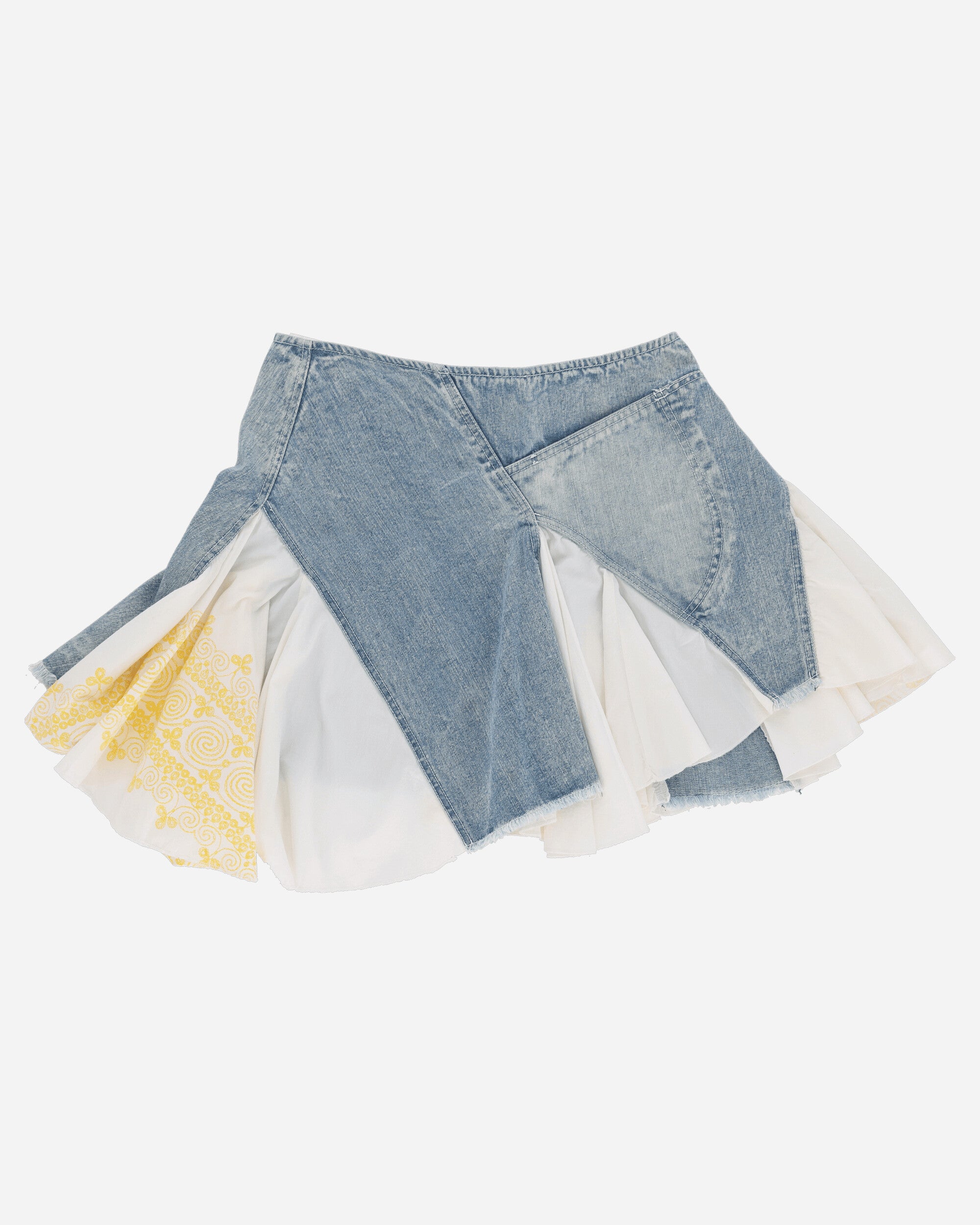 Pezze Vintage Women's Denim Zipper Skirt Blue, view 2
