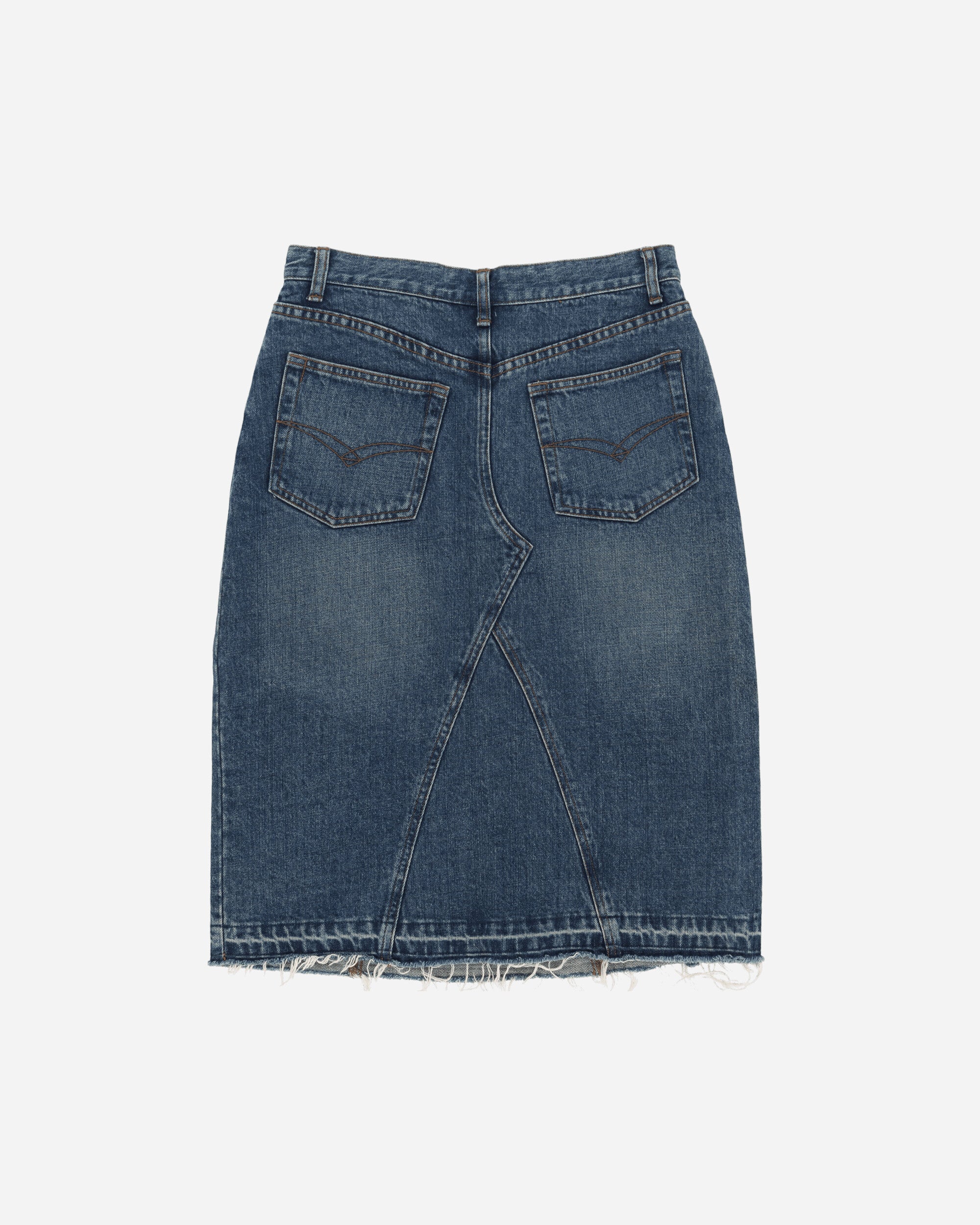 Pezze Vintage Denim Skirt Blue, view 2