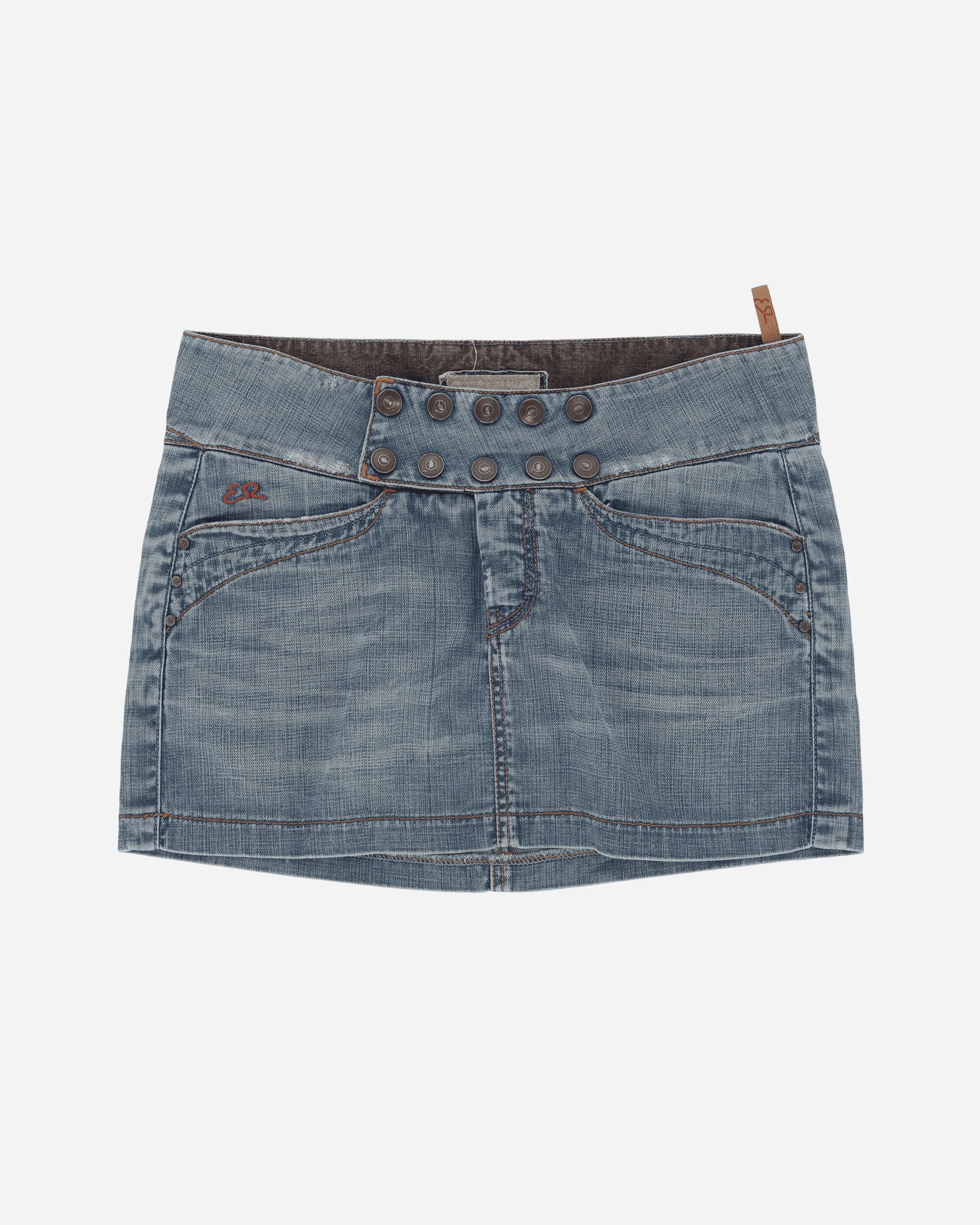 Pezze Vintage Women's Denim Mini Skirt Blue