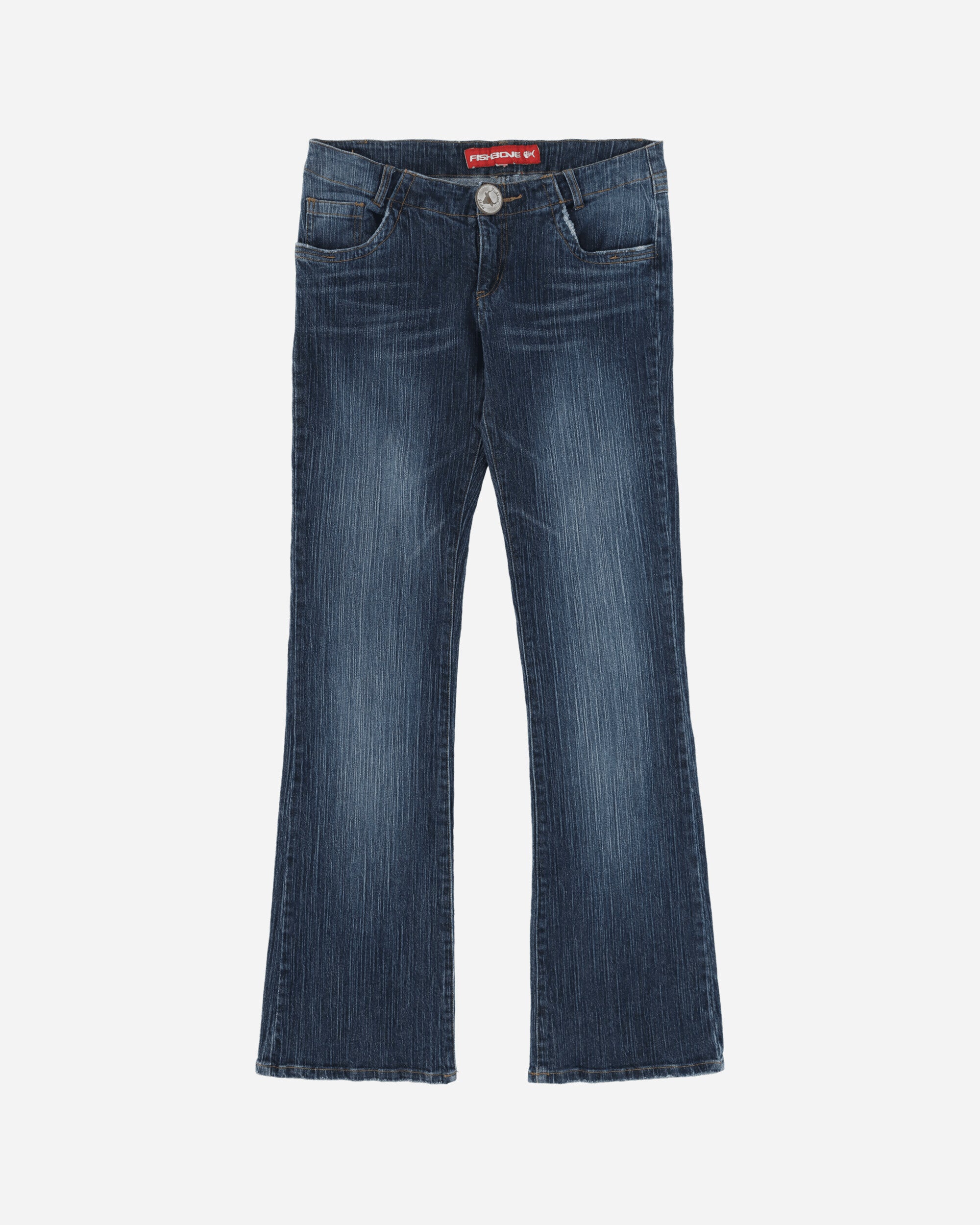 Pezze Vintage Women's Low Waist Bootcut Jeans Blue