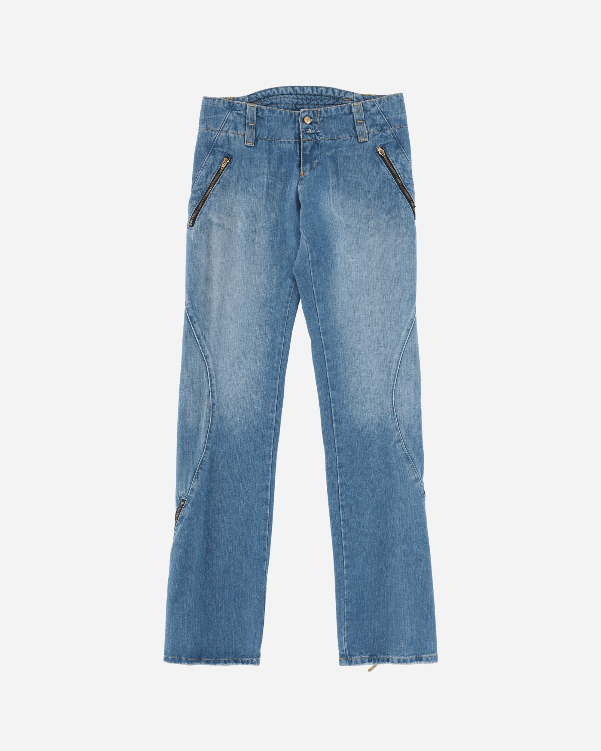 Pezze Vintage Women's Deadstock Zipped Jeans Blue