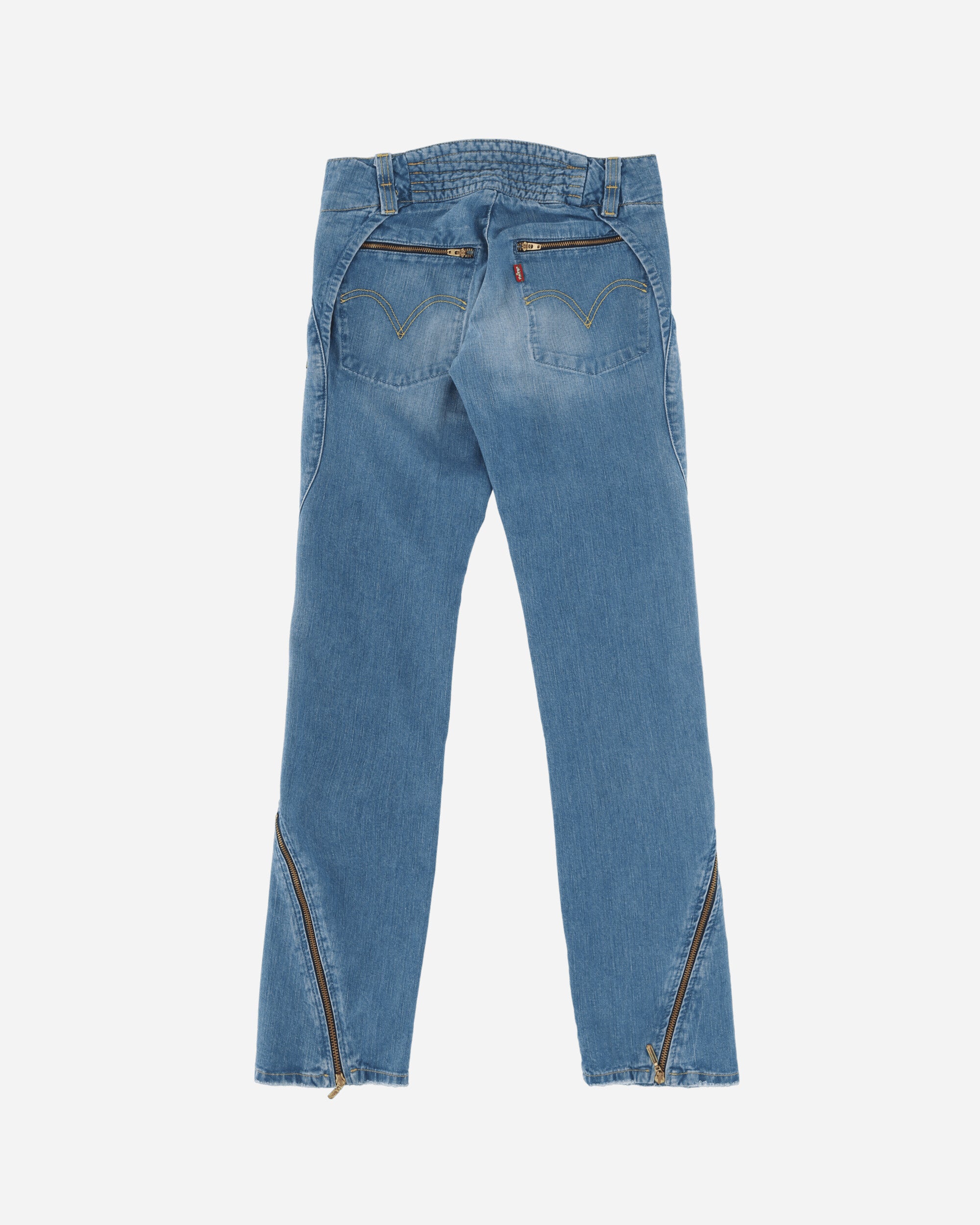 Pezze Vintage Women's Deadstock Zipped Jeans Blue, view 2