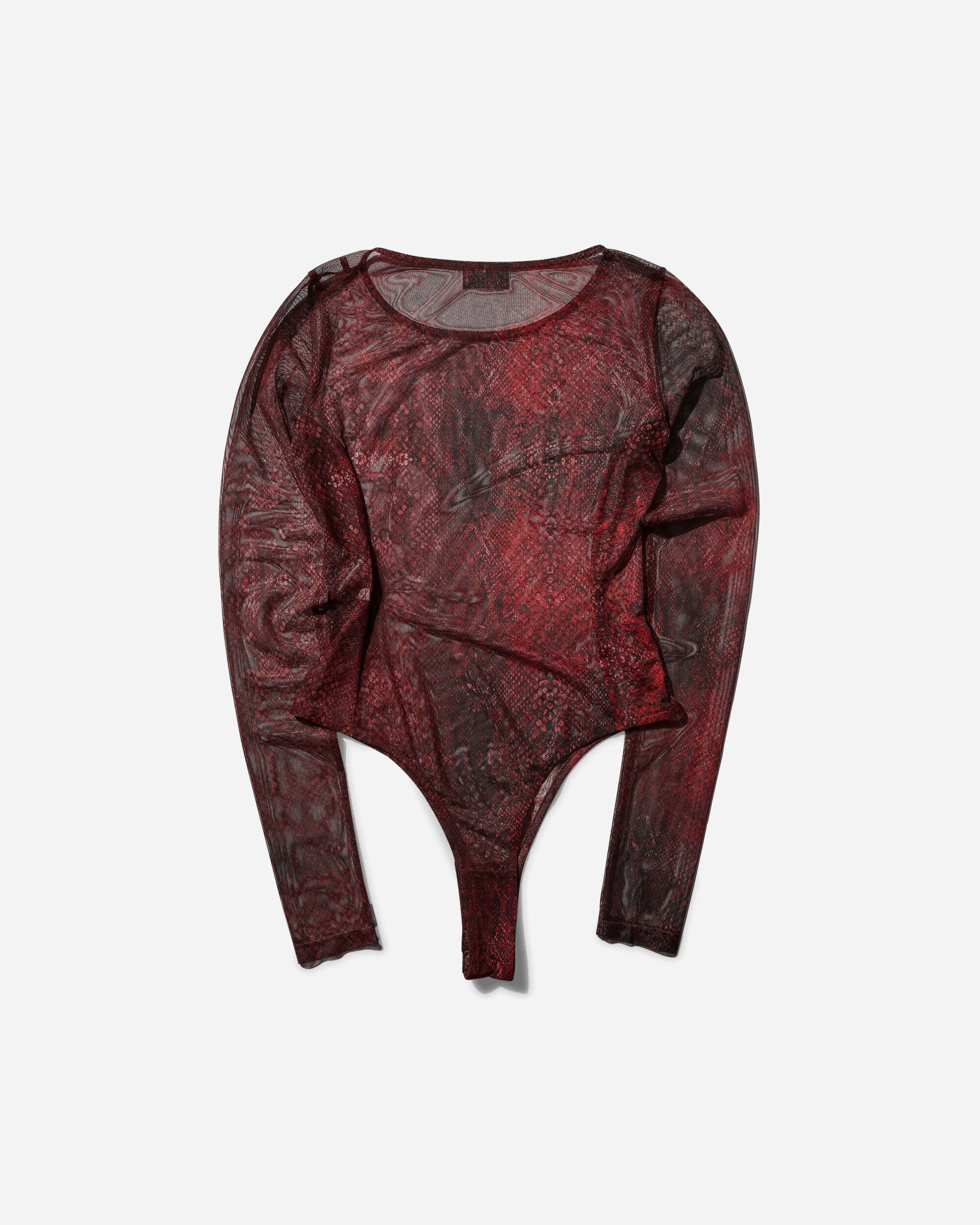 Guess USA Women's Printed Mesh Bodysuit Petite, view 2