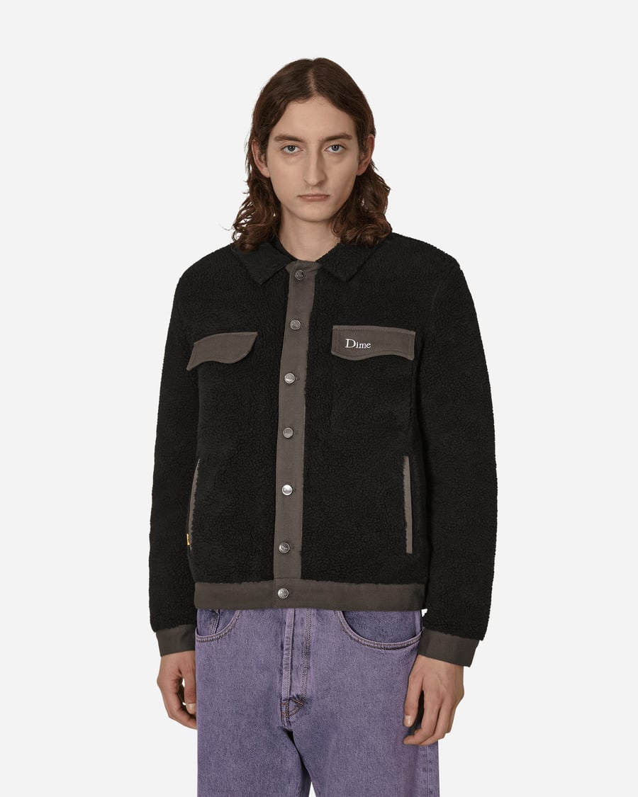 Dime Sherpa Denim Jacket Black