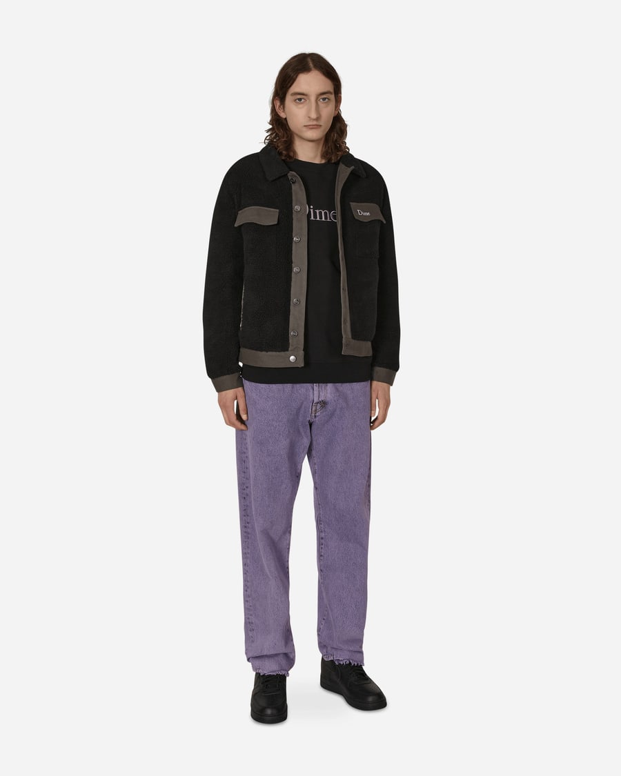 Dime Sherpa Denim Jacket Black, view 4