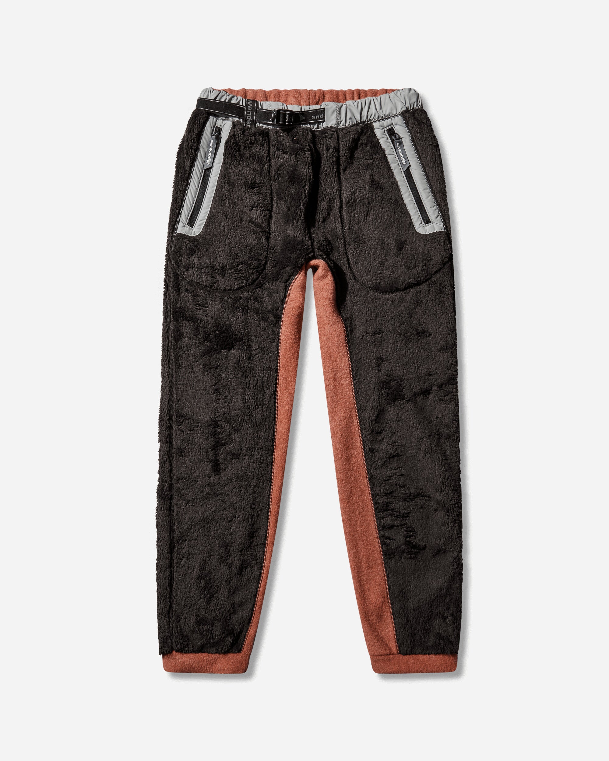 and wander Slam Jam High Loft Polartec Fleece Pants Black
