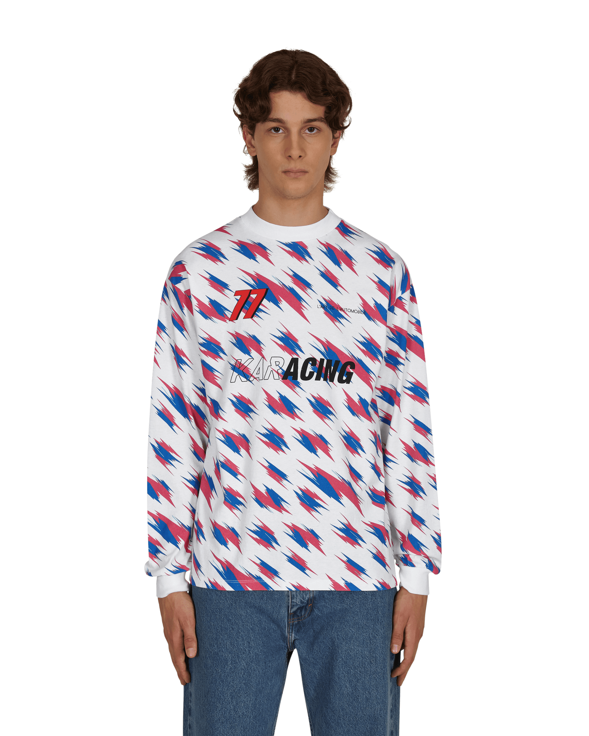 L'Art De L'Automobile Karacing Performance Longsleeve T-Shirt White, view 2