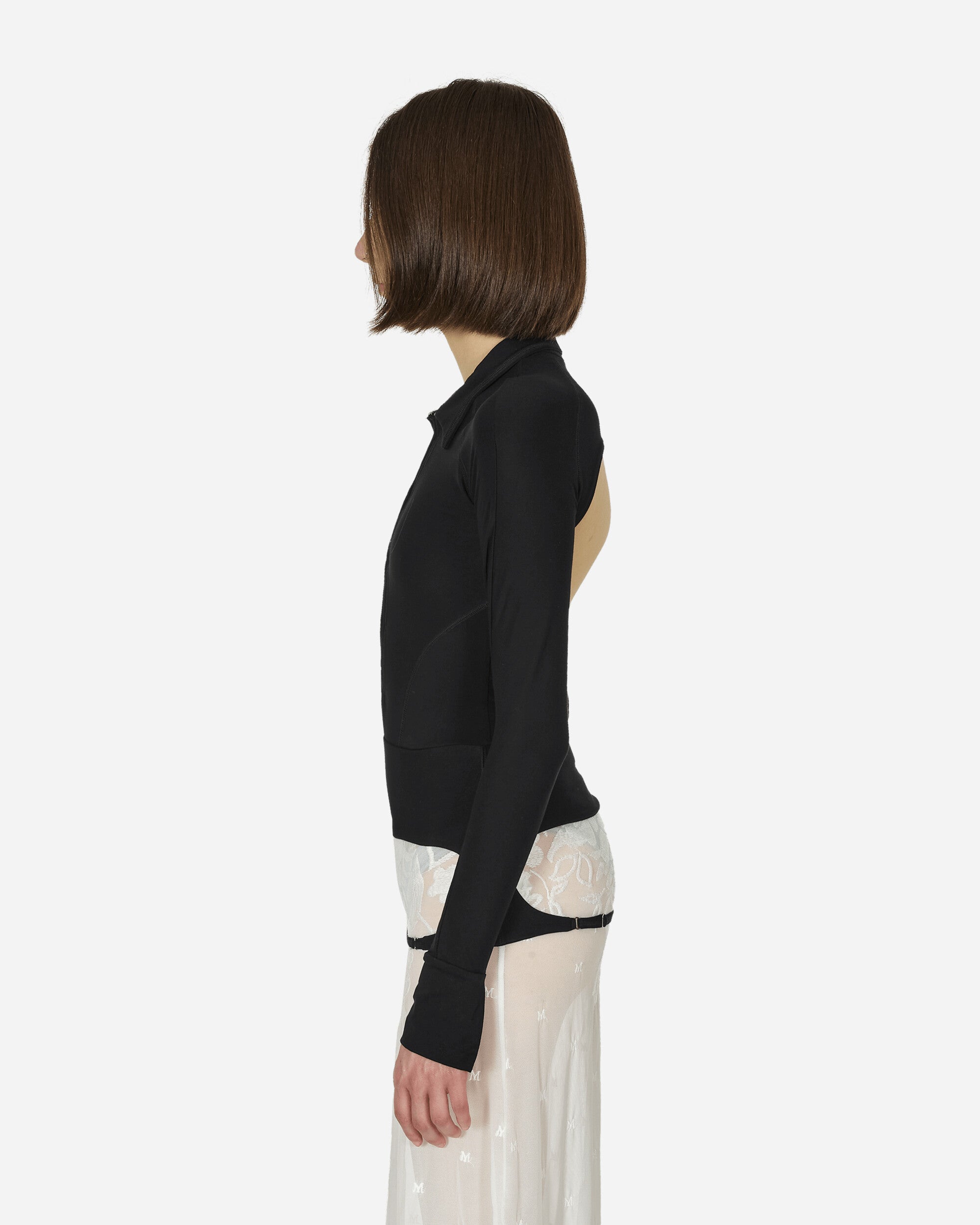 Toile Studios Backless Jersey Shirt Black, view 2