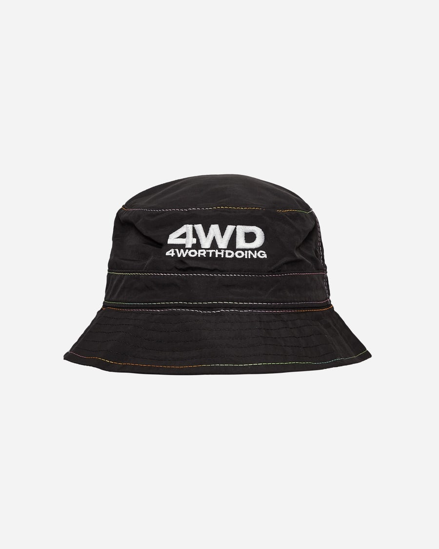 4 Worth Doing Gradient Stitch Bucket Hat Black, view 2