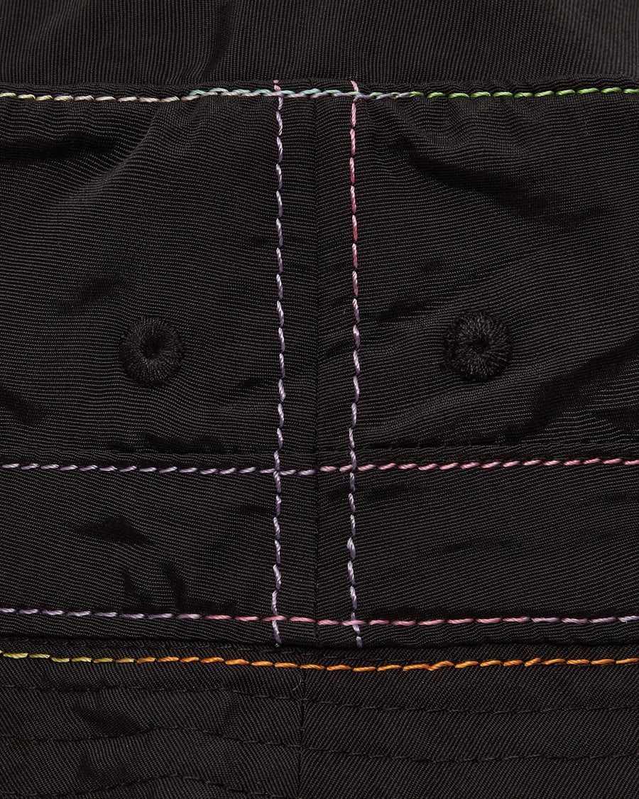 4 Worth Doing Gradient Stitch Bucket Hat Black, view 7