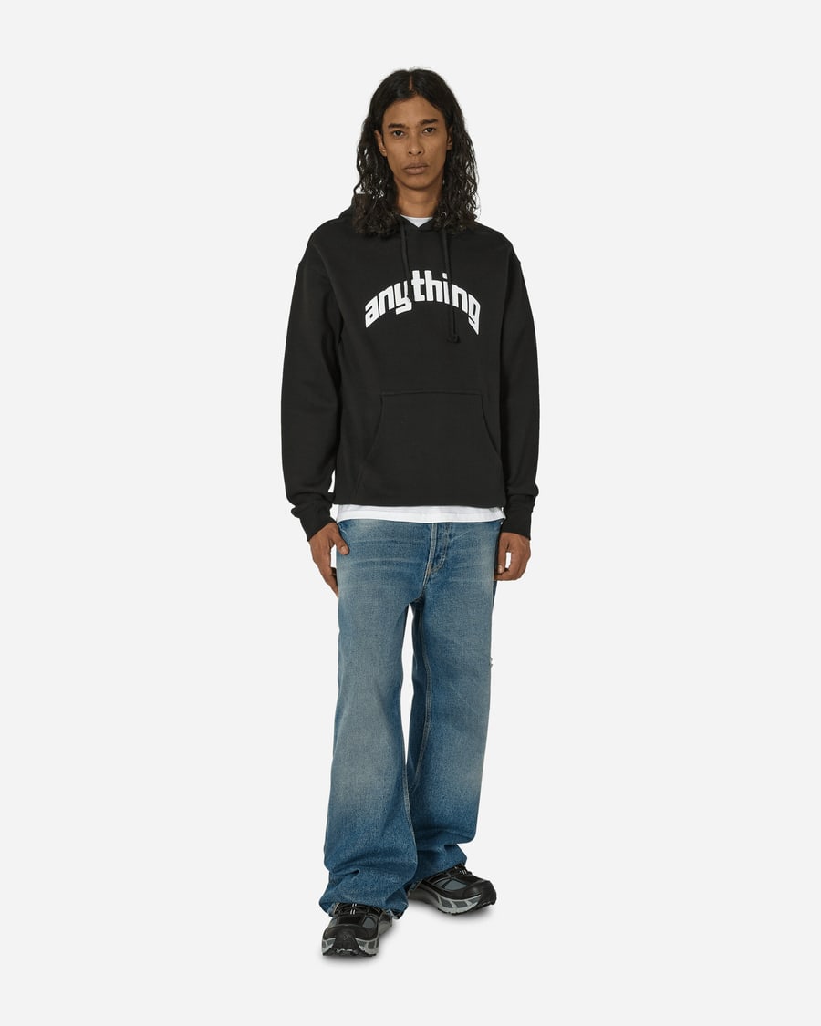 aNYthing Curved Logo Hoodie Black, view 4