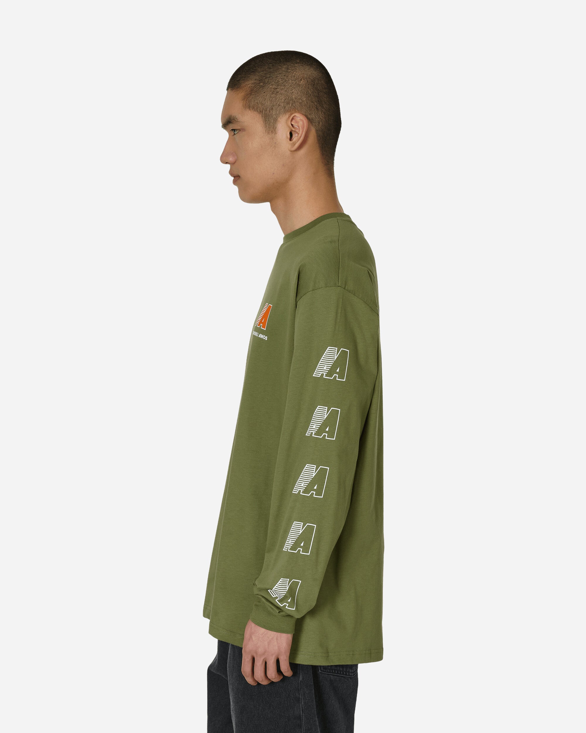 Automobili Amos AA Logo Longsleeve T-Shirt Army Green, view 2