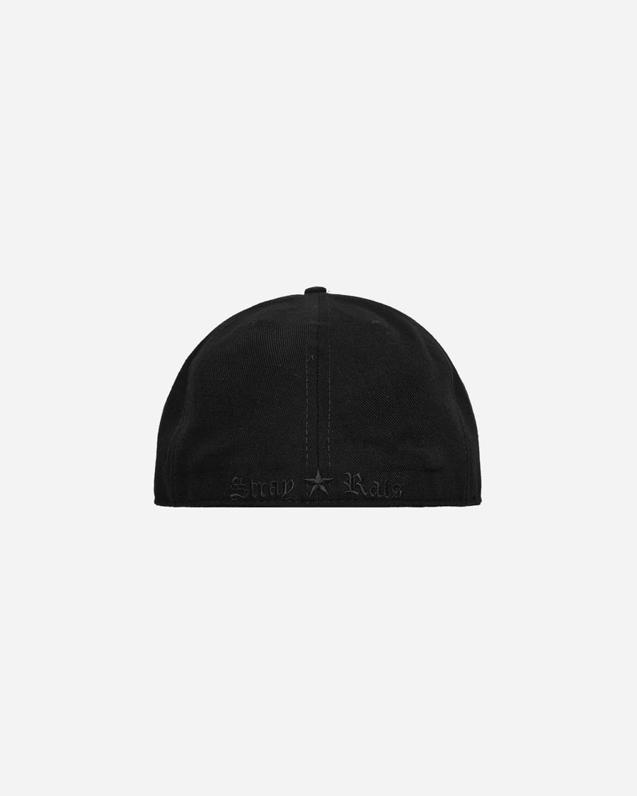 Stray Rats Rat Logo Fitted Hat Black, view 4