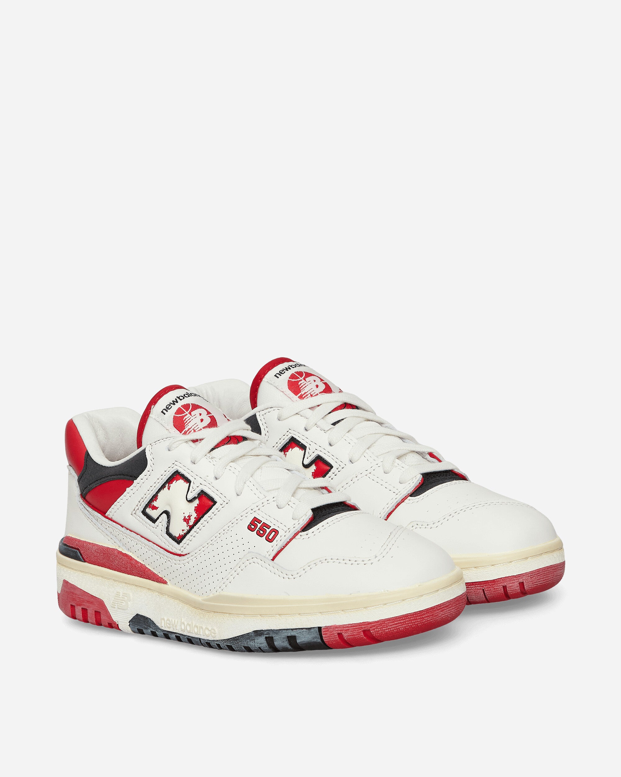 New Balance 550 Sneakers Off White / Red, view 2