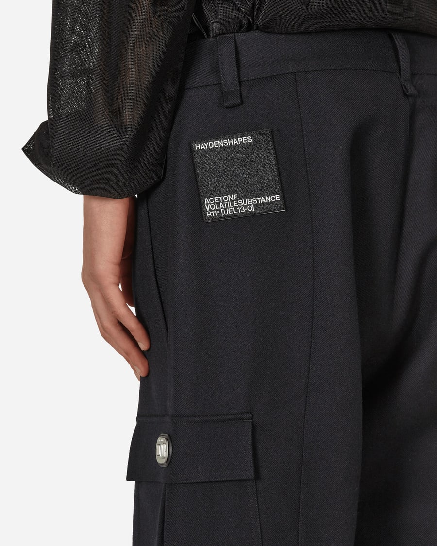 Haydenshapes Merino Piston Pleated Patch Cargo Pants Black, view 5