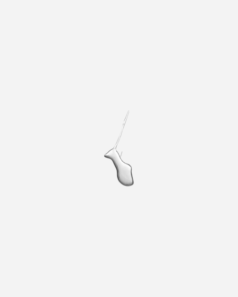 Octi Puddle Earring Silver, view 2