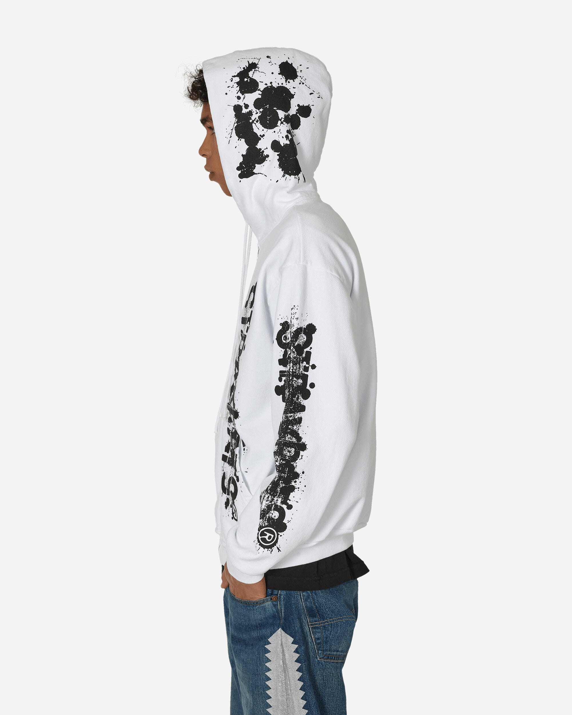 Stray Rats Roadkill Zip Up Hooded Sweatshirt White, view 2