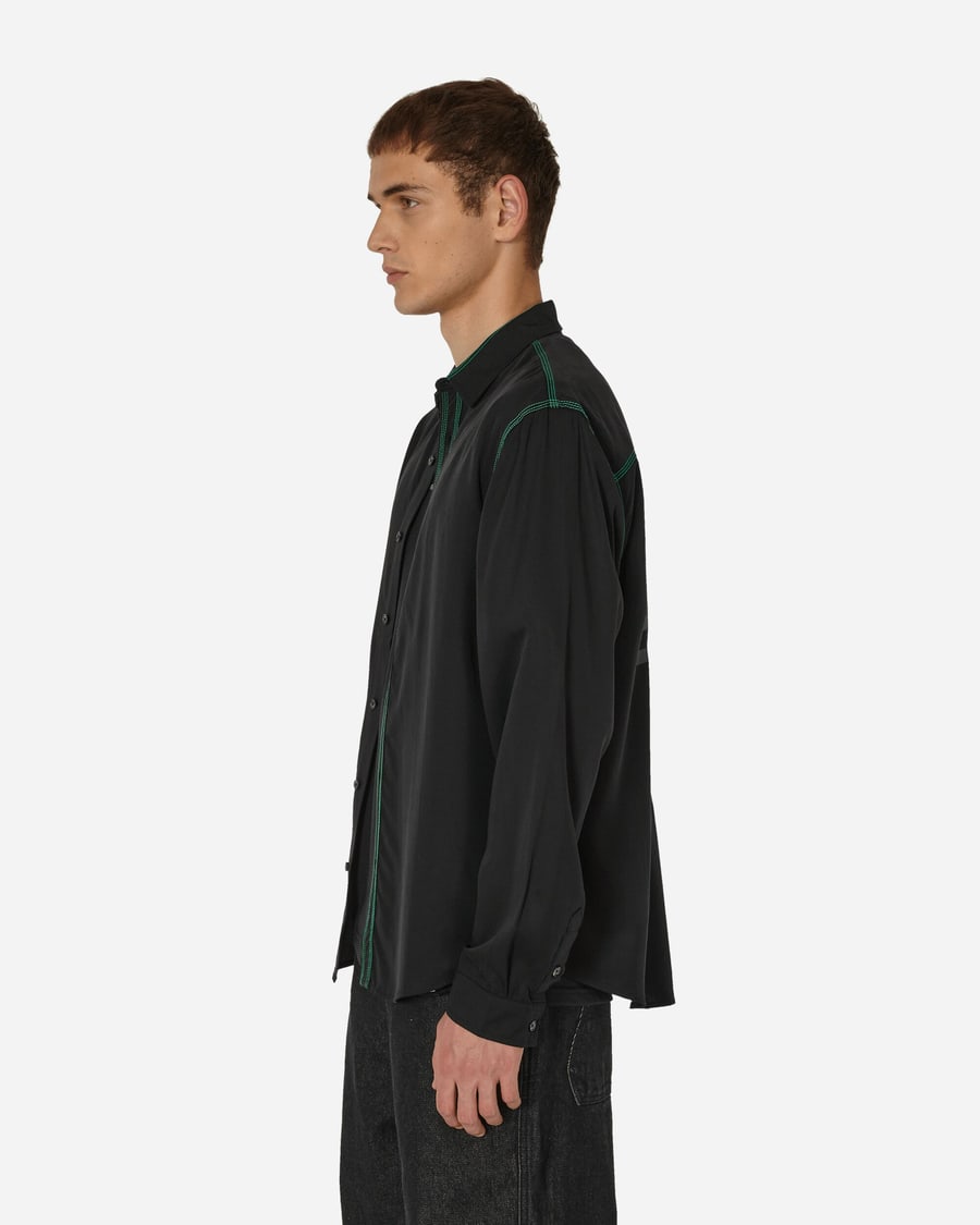 Pleasures Life Button Down Shirt Black, view 2