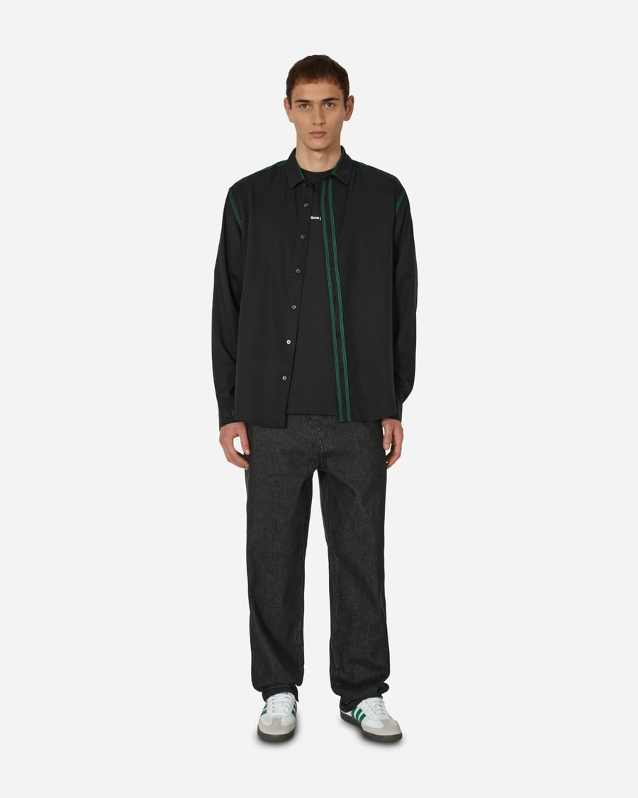 Pleasures Life Button Down Shirt Black, view 4
