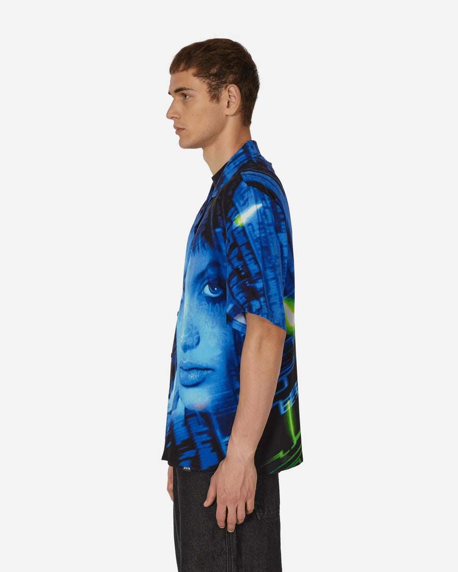 Pleasures Virus Rayon Button Down Shirt Black, view 2