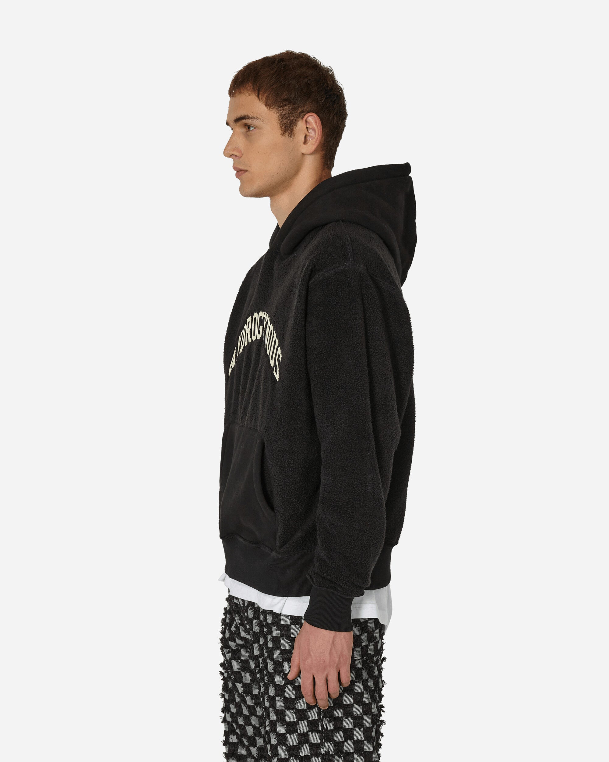 Pleasures Androgynous Hooded Sweatshirt Black, view 2