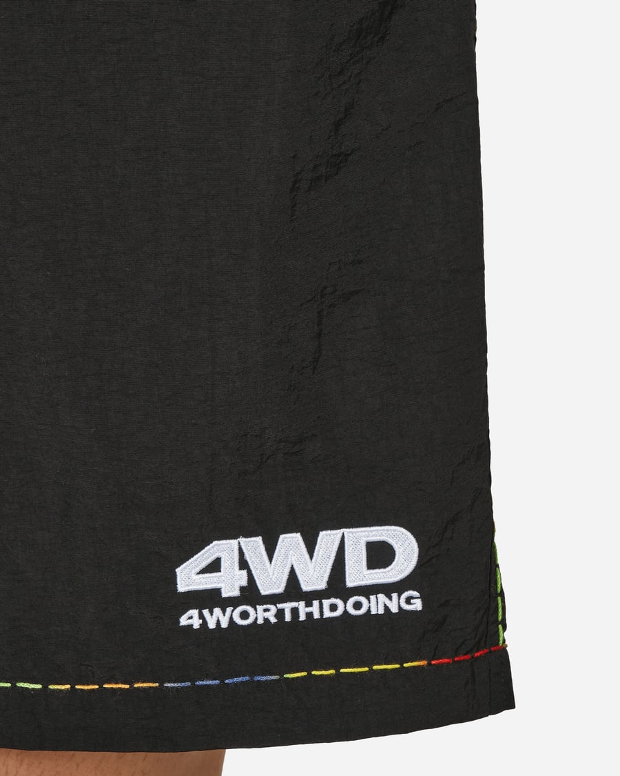 4 Worth Doing Gradient Stitched Shorts Black, view 5