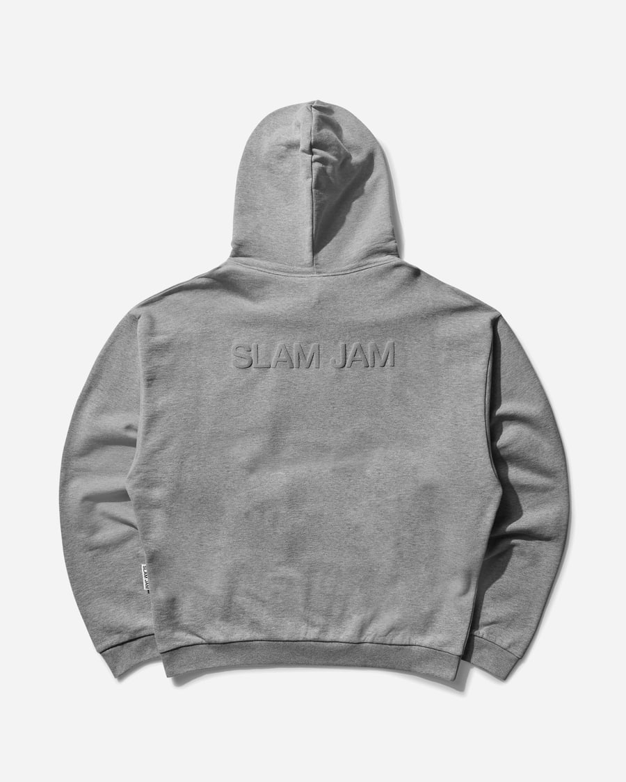 Slam Jam Graphic Hooded Sweatshirt Grey, view 2