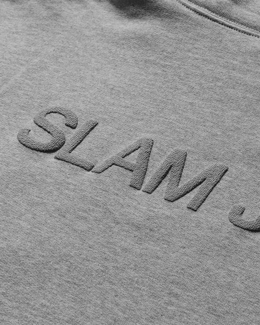 Slam Jam Graphic Hooded Sweatshirt Grey, view 6