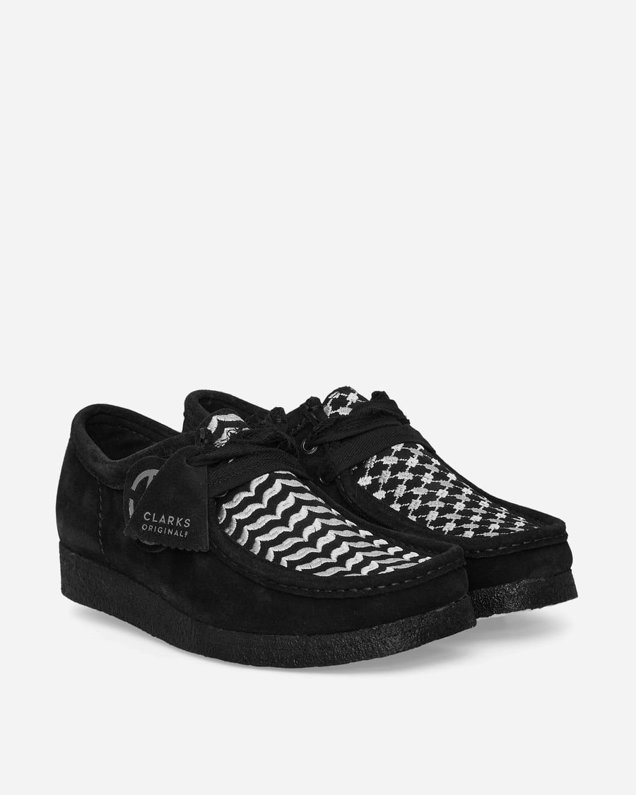 Clarks Slam Jam Wallabee Shoes Black, view 2