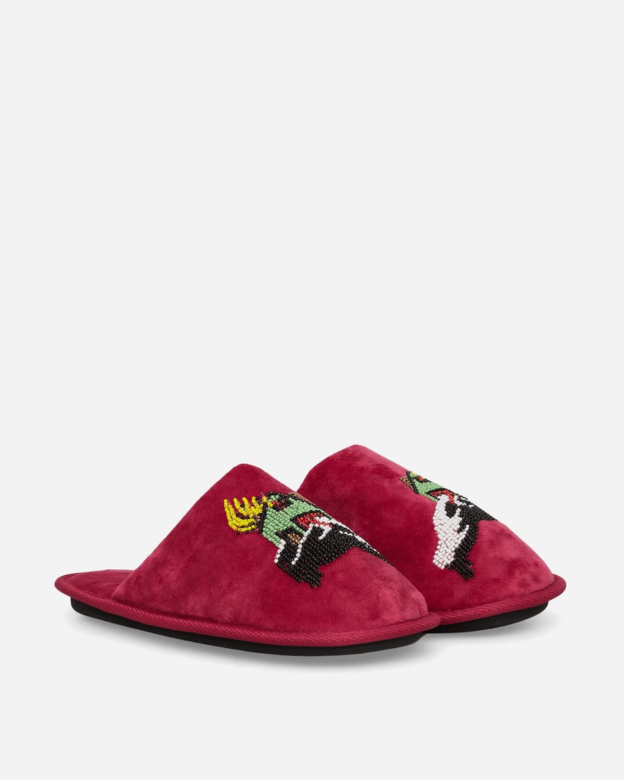 Fucking Awesome House Slippers Red, view 2