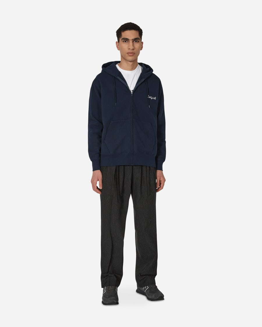 Sequel Zip-Up Hooded Sweatshirt Blue, view 4