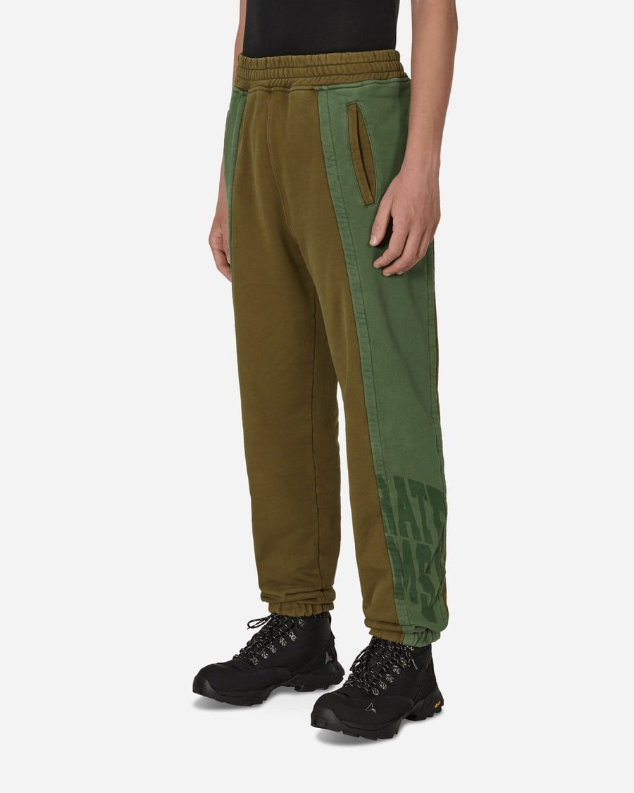 Slam Jam Panel Sweatpants Green / Brown, view 2