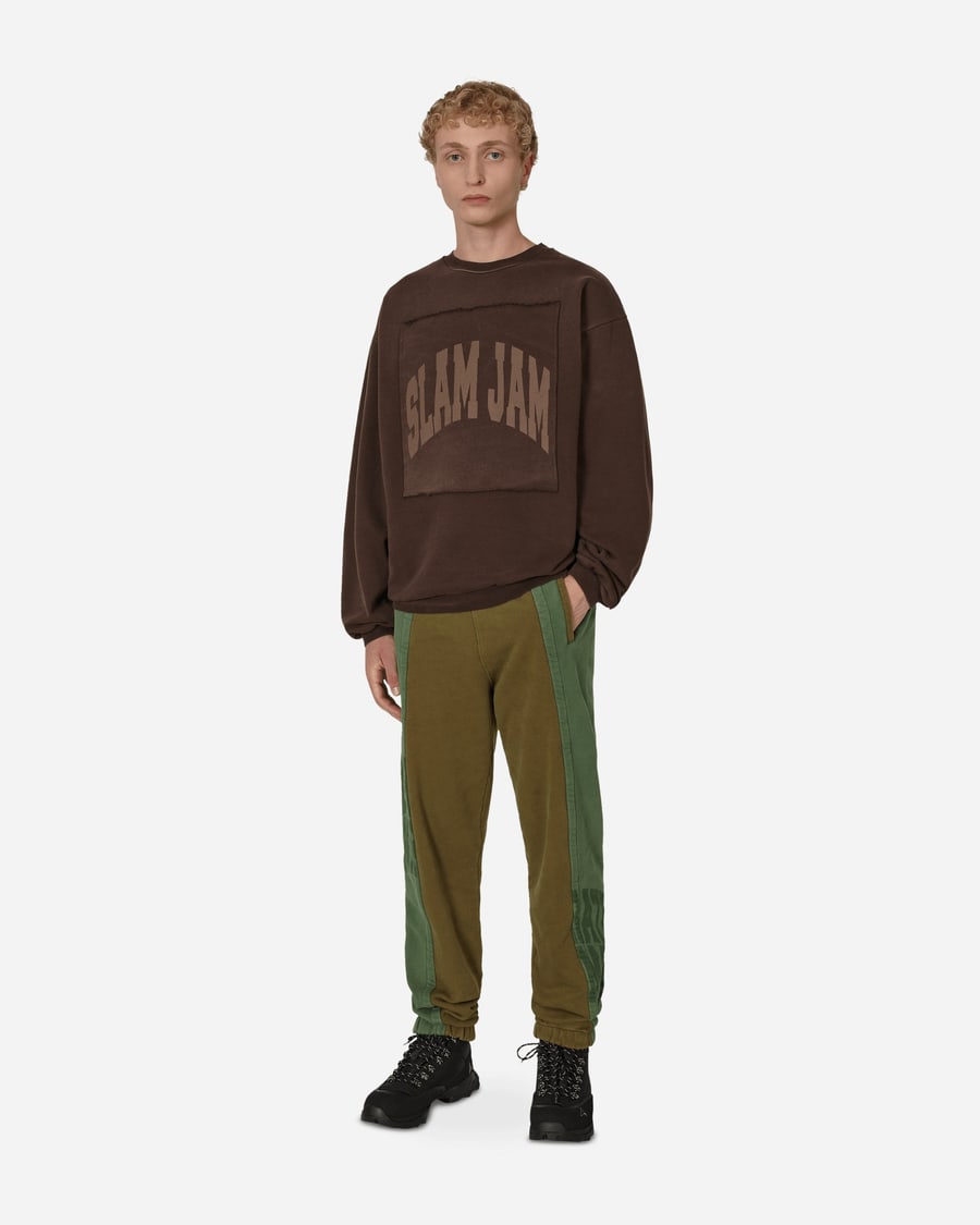 Slam Jam Panel Sweatpants Green / Brown, view 4