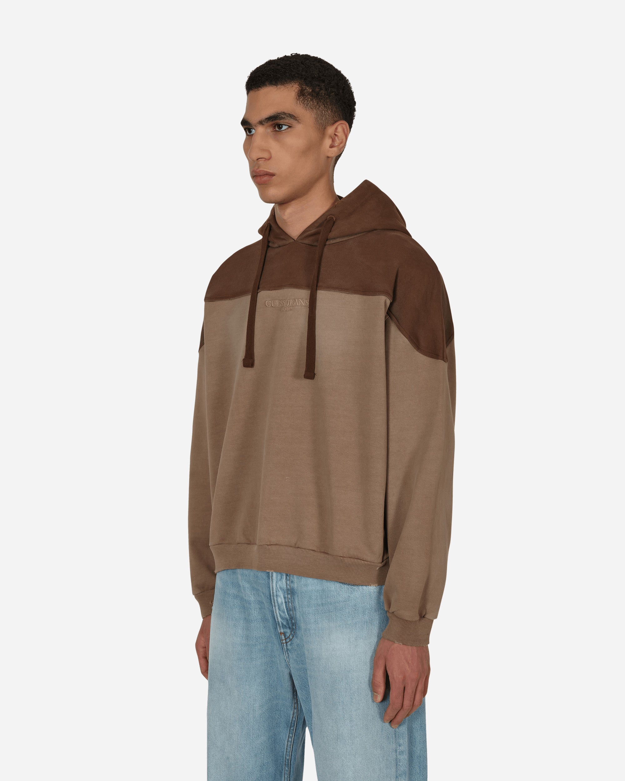 Guess USA Two Tone Hooded Sweatshirt Brown, view 2