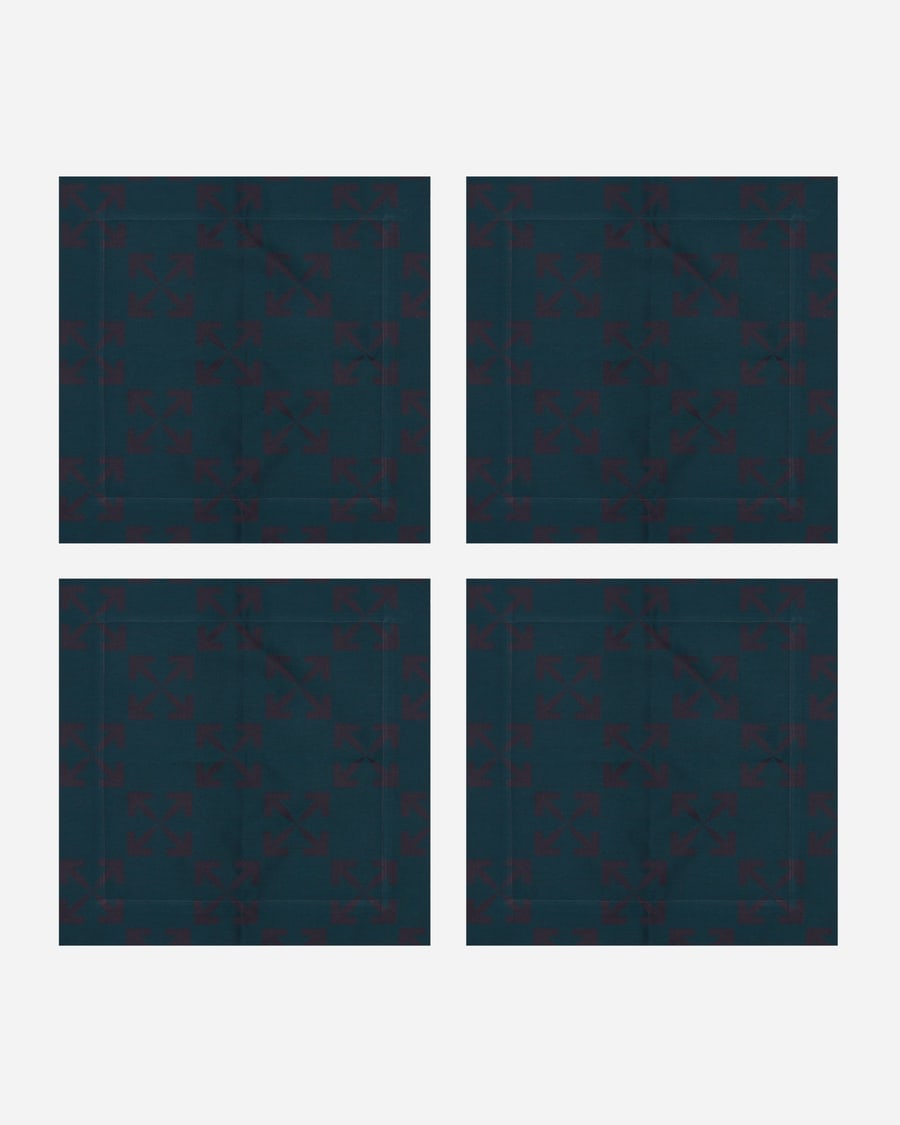 Off-White Arrow Napkin Set Blue, view 3