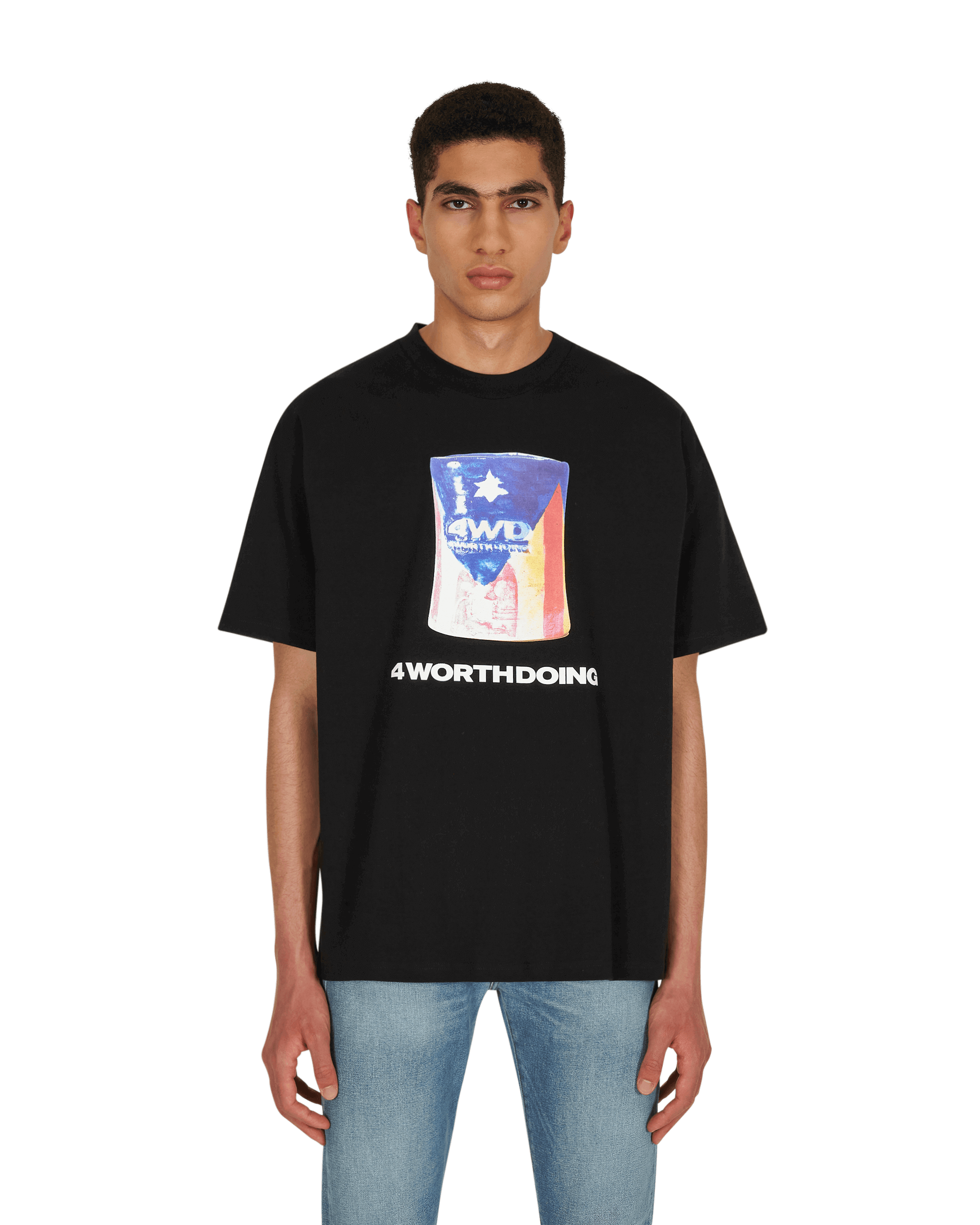 4 Worth Doing The Ceramic Flag T-Shirt Black