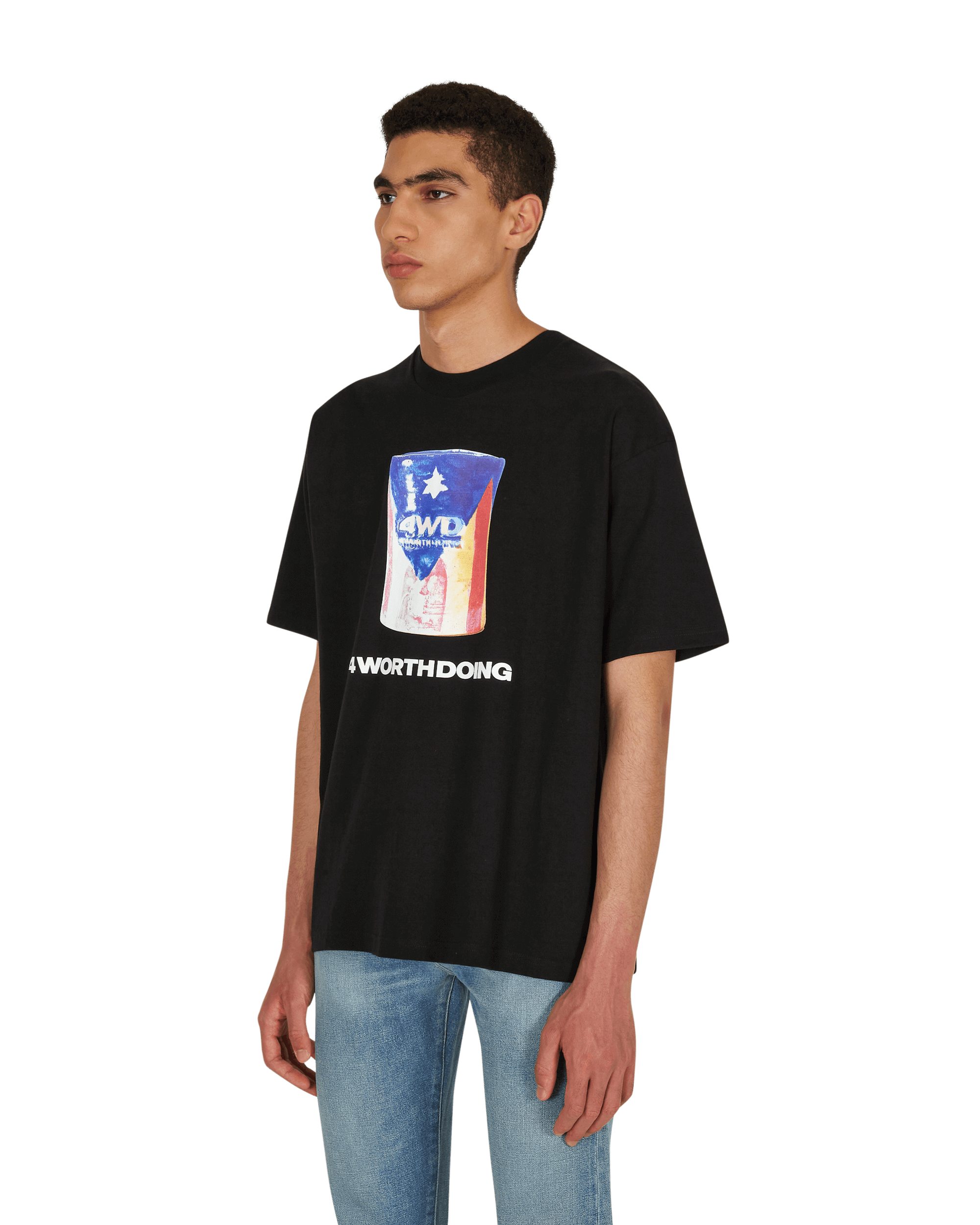 4 Worth Doing The Ceramic Flag T-Shirt Black, view 2