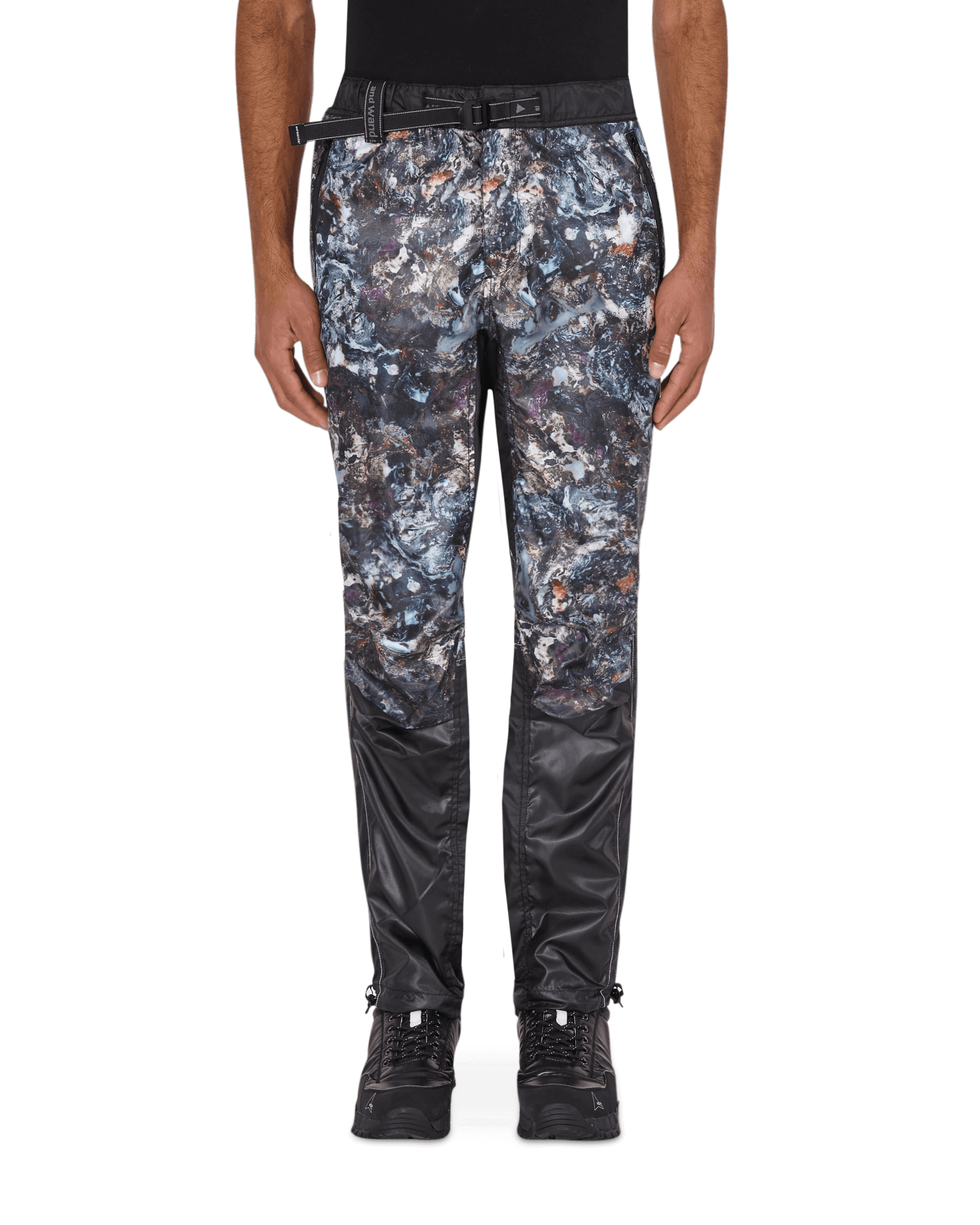 and wander Stone Printed Ripstop Pants Black