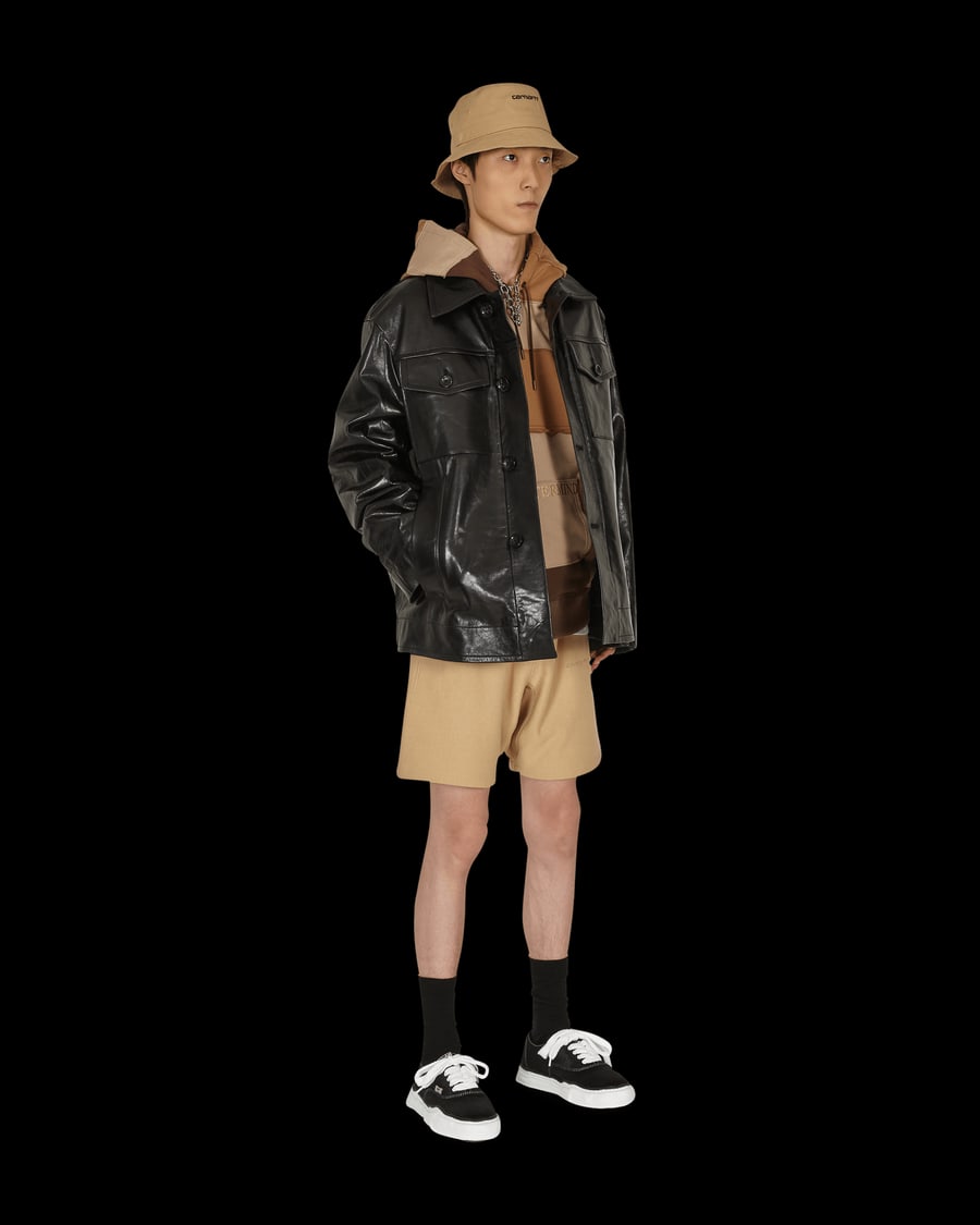 Mastermind World Patchwork Hooded Sweatshirt Brown, view 5